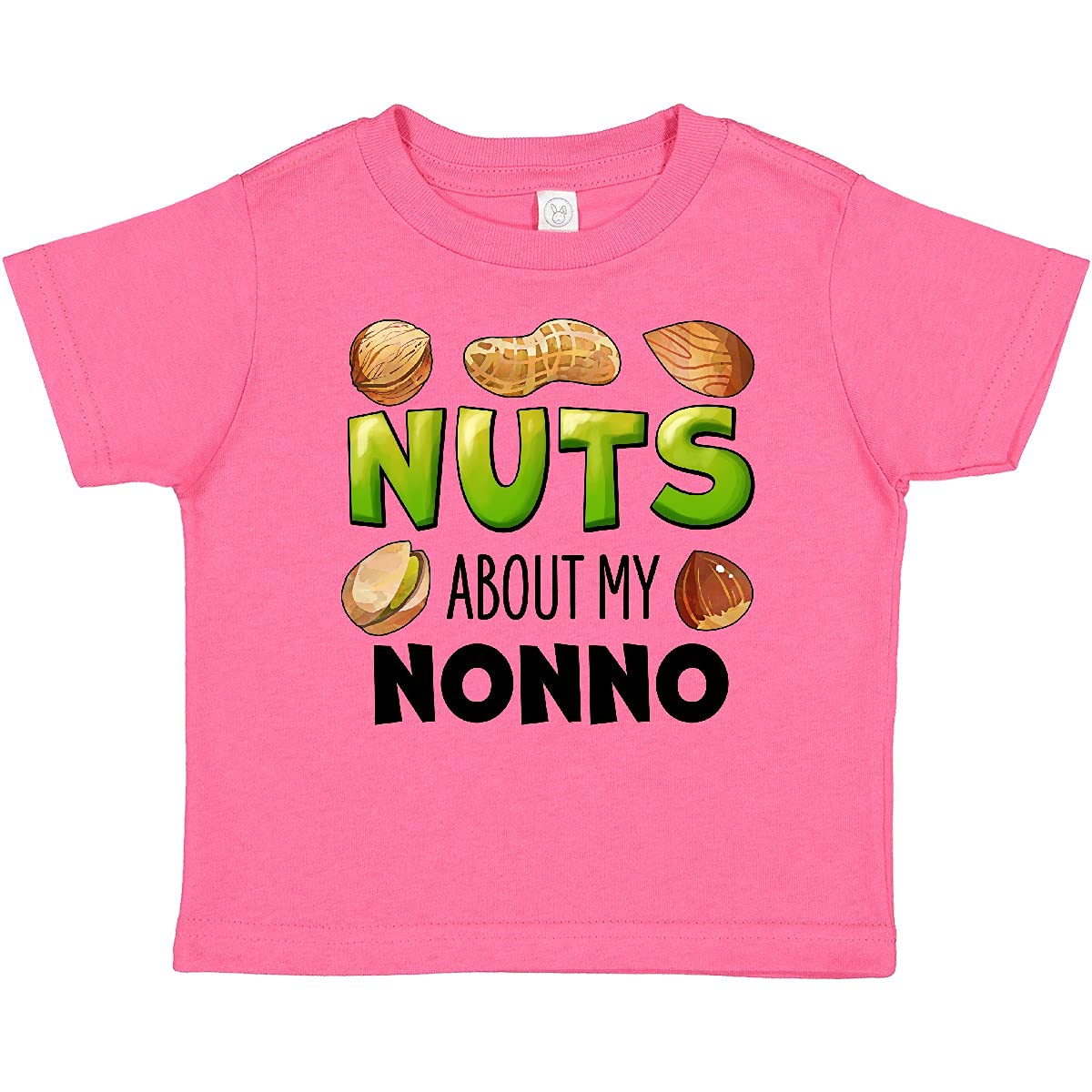 Inktastic Nuts About My Nonno Peanut Almond Pistachio Baby T-Shirt - Cute Graphic Tee for Toddlers & Infants - Perfect for Family Photos, Grandparents Day & Casual Outings