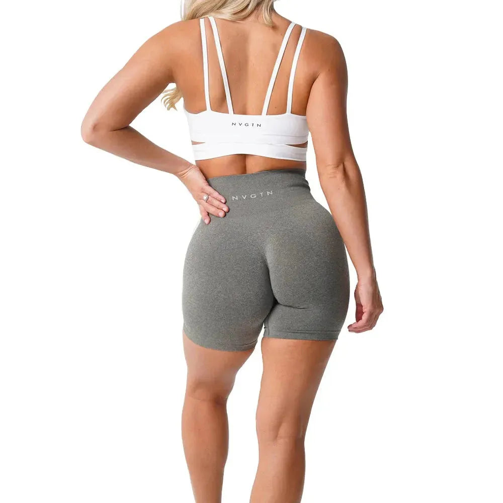 NVGTN Seamless Pro Shorts for Women - High Waisted Workout Shorts with Scrunch Detail - Perfect for Running, Yoga & Gym Training - Great for Intense Workouts & Active Lifestyle