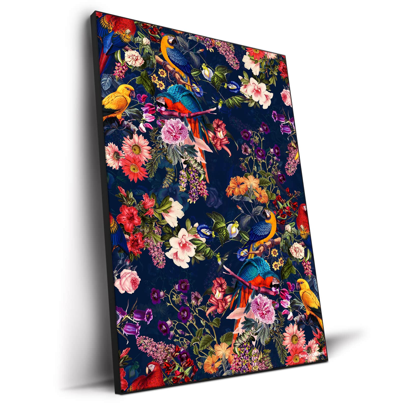 Floral Pattern Wall Art by Burcu Korkmazyurek - Large 24x24 Inch Canvas Painting - Modern Home Decor for Living Room, Bedroom & Office