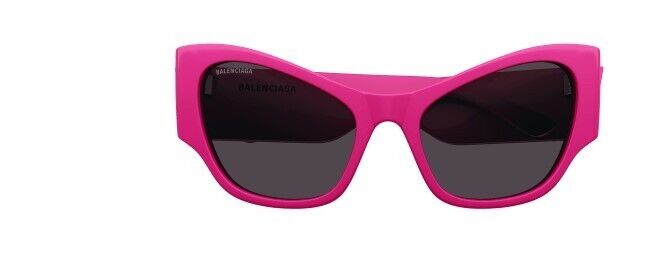 Balenciaga BB0259S 004 Fuchsia/Grey Cat Eye Women's Sunglasses - Stylish UV Protection Shades for Fashion, Beach & Outdoor Activities