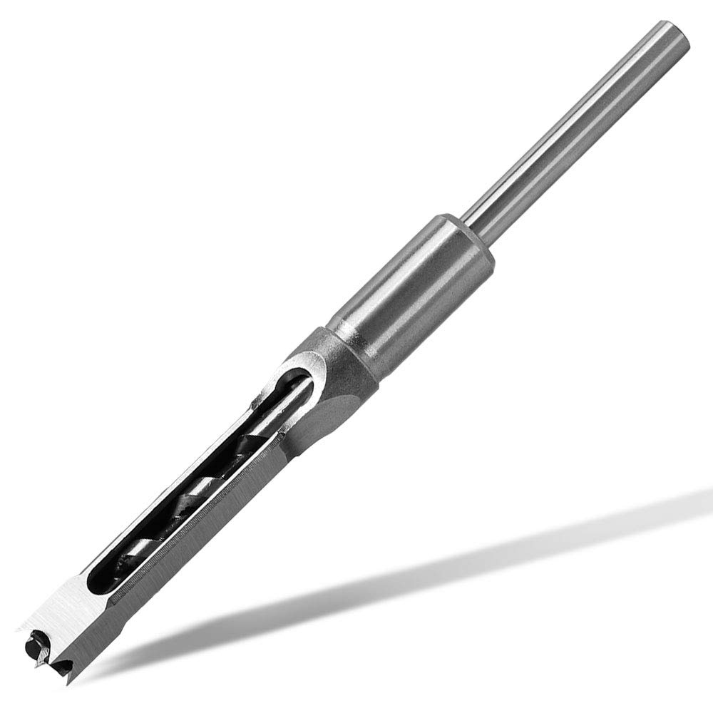 SaferCCTV 1/2 Inch Square Hole Drill Bit - Professional Woodworking Mortiser & Hollow Chisel Mortise Drill Tool for Cabinet Making, Furniture Joinery, and DIY Wood Projects