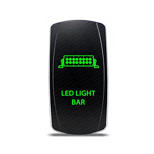 CH4x4 Rocker Switch with Green LED Light Bar Symbol - Perfect for Off-Road Vehicles, Marine Boats & Industrial Equipment