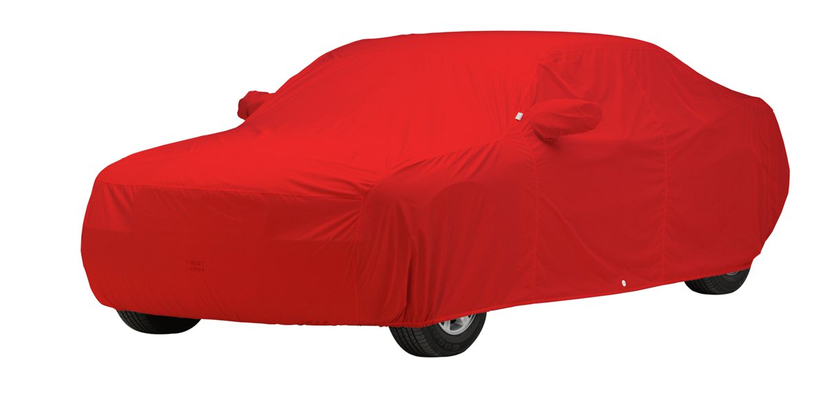 Covercraft Custom Fit Car Cover - WeatherShield HP Red (C6946PR) | All-Weather Protection for Sedans, SUVs & Trucks | Indoor/Outdoor Use