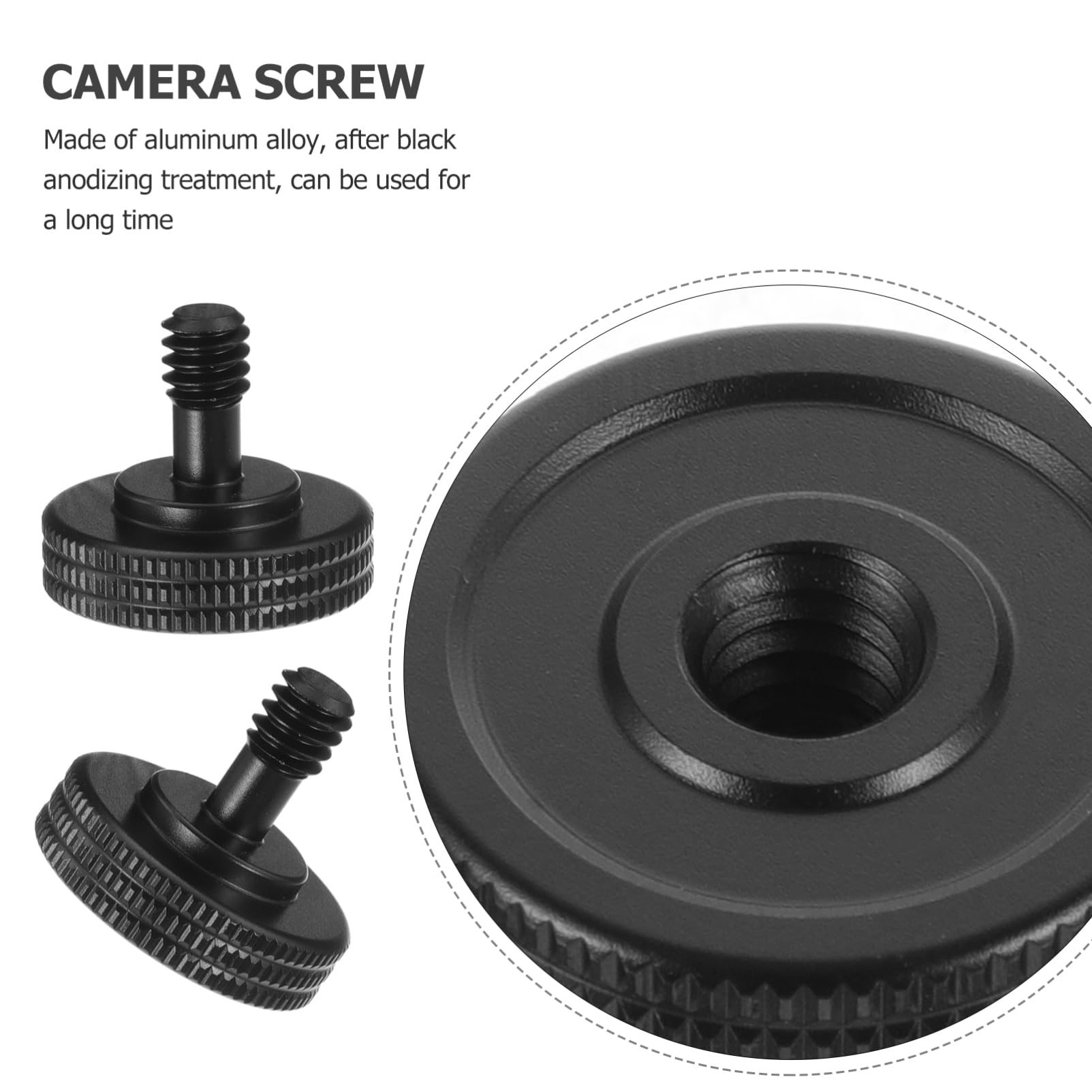 20 Pcs Aluminum Alloy Camera Thumb Screws for Action Tripods - Quick Release Adapter with Double Teeth Spiral Design - Perfect for DSLR, Mirrorless Cameras and Video Equipment Mounting