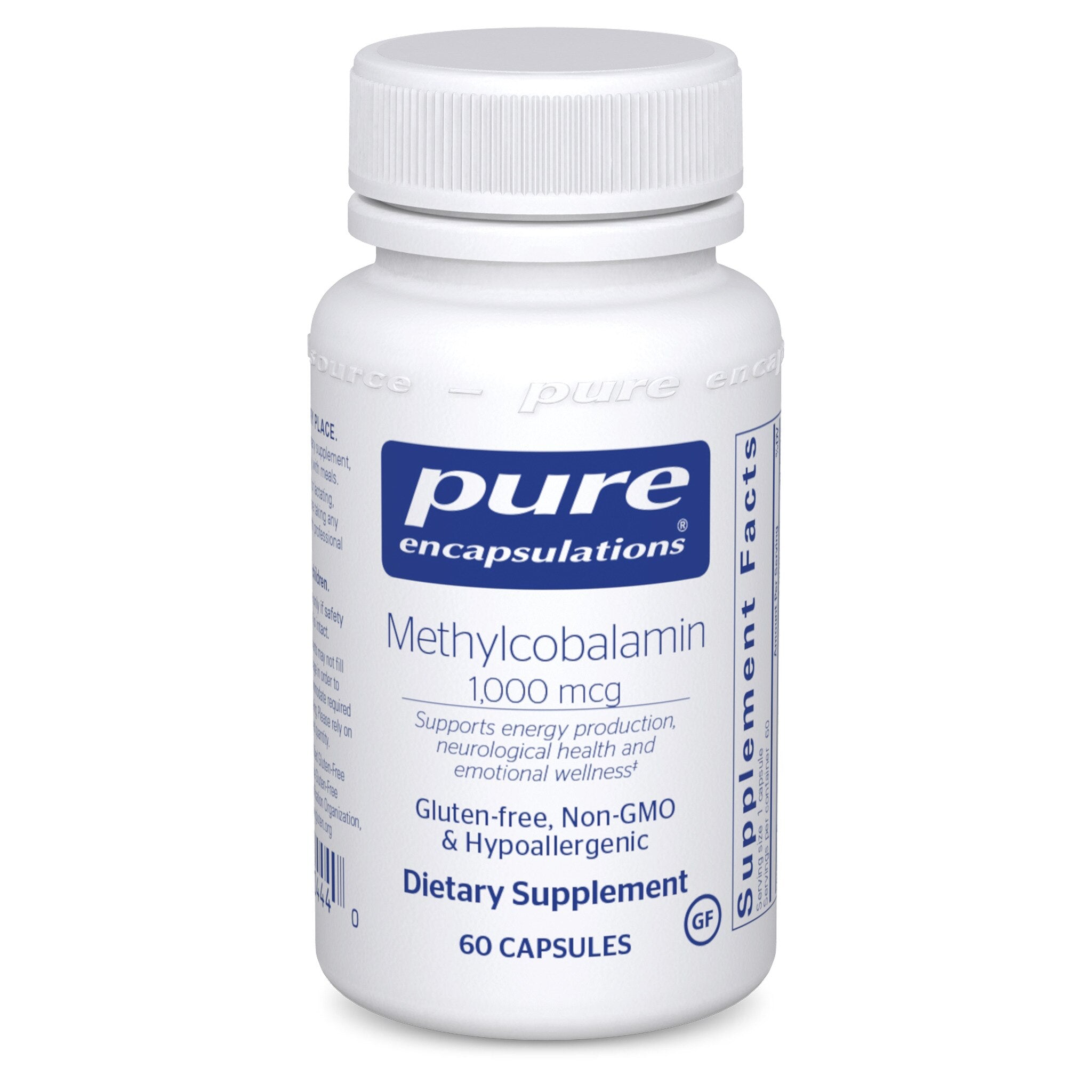 Pure Encapsulations Methylcobalamin 1,000 mcg Vitamin B12 Supplement - Supports Energy, Nerve & Brain Health - Ideal for Vegan & Vegetarian Diets