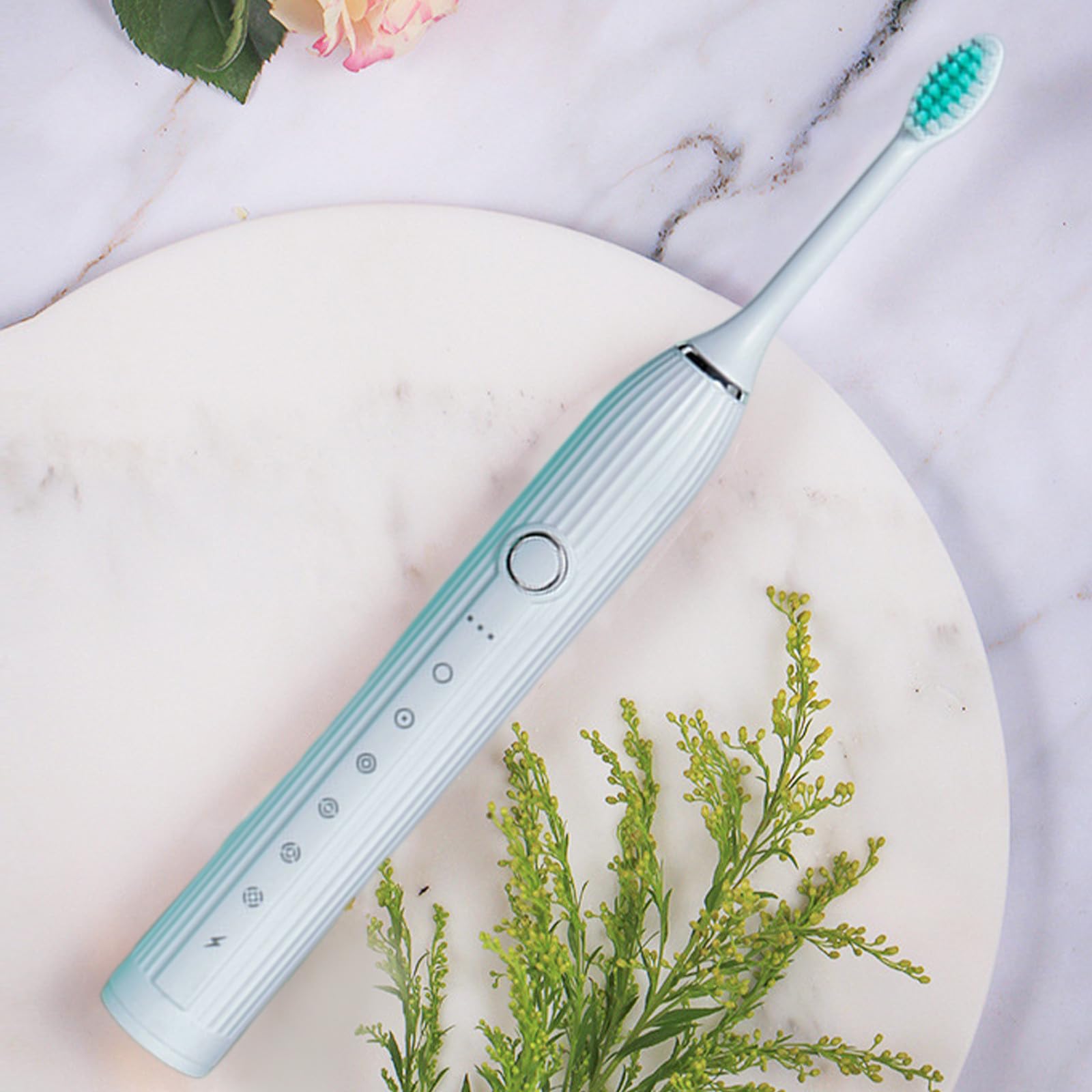 Upgraded Electric Toothbrush with 8 Replacement Brush Heads - 6 Smart Cleaning Modes for Deep Teeth Whitening & Gum Care - Perfect for Travel, Home & Family Oral Hygiene