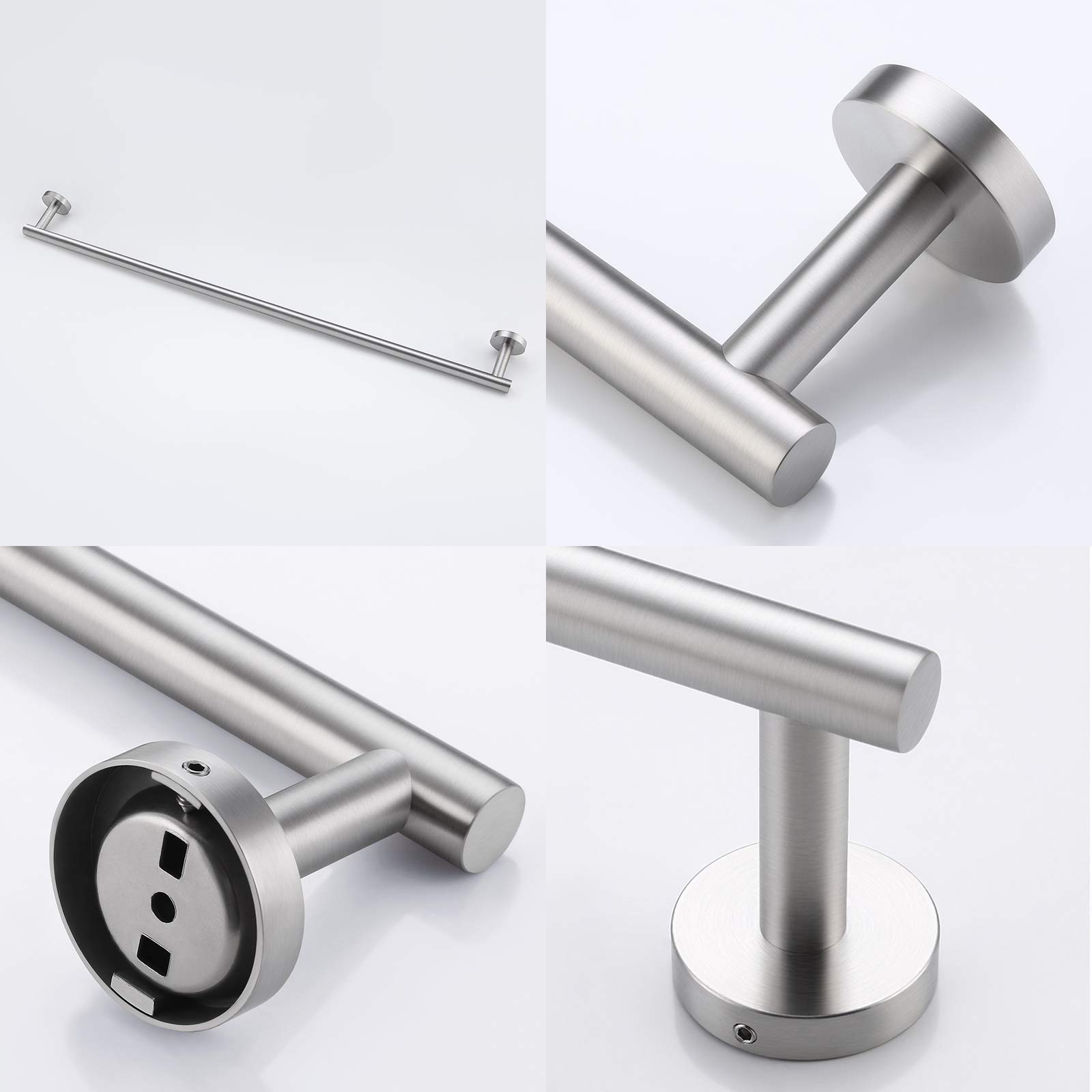 29.5 Inch Stainless Steel Towel Bar for Bathroom - Rustproof SUS304 Shower Hand Towel Holder Hanger - Brushed Wall Mount (31.9