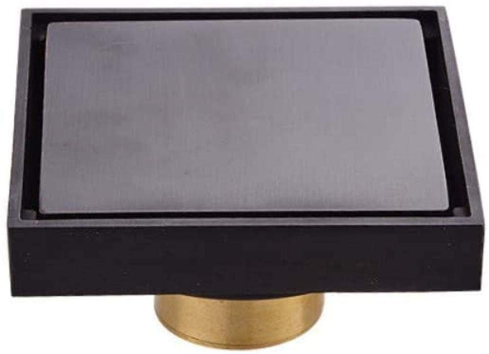 Premium Copper Invisible Floor Drain - Anti-Odor Bathroom Drain with Self-Sealing Filter for Bathroom, Shower & Laundry Room Drainage | Black Deodorant Drain Cover for Home & Commercial Use