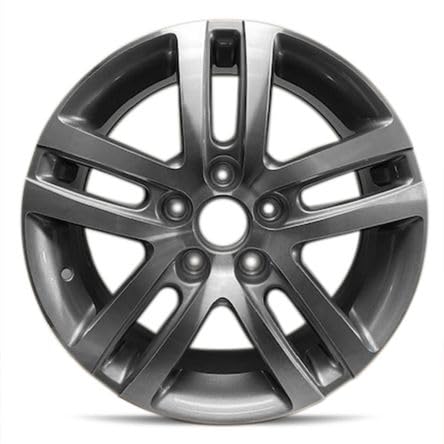 2005-2014 Volkswagen Jetta 16 Inch Gun Metal Alloy Wheel - Direct OE Replacement - Machine Cut Face Design - Perfect for Daily Commuting & Road Trips