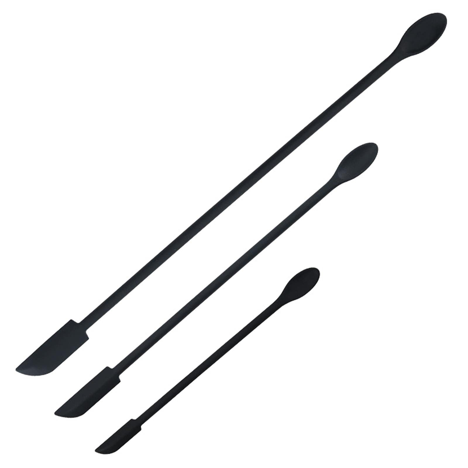 Small Silicone Spatula Wand Holder - Mini Makeup Spatula Set for Beauty Tools, Clear Silicone Spatula (Size B) - Perfect for Precise Makeup Application and Skincare Product Scooping