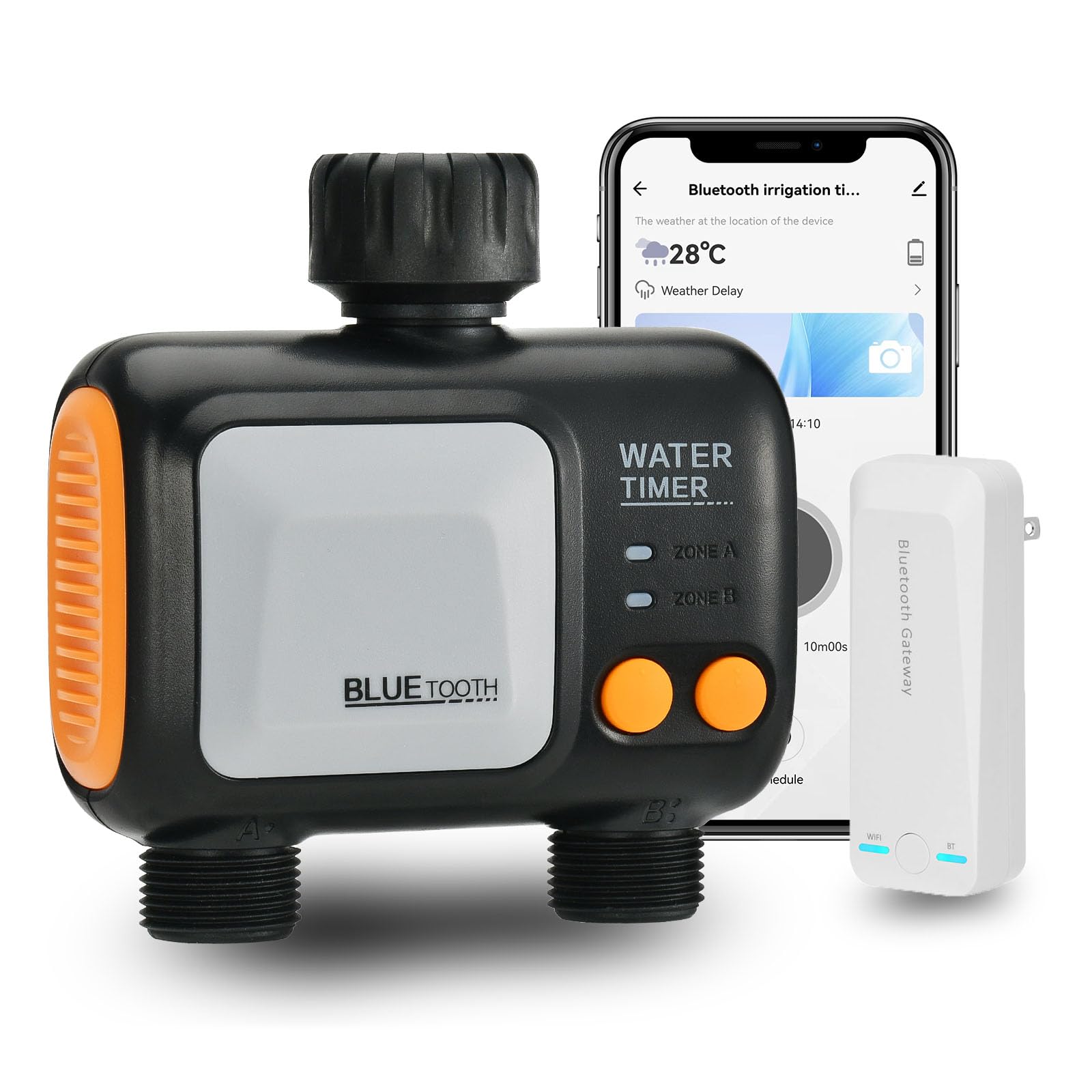 Smart WiFi Sprinkler Timer for Garden Hose - 2 Zone Irrigation Controller with Rain Delay, Alexa Compatible | Perfect for Lawn, Yard & Garden Watering Automation
