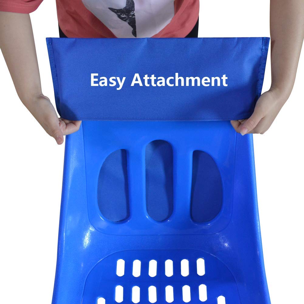 Chairback Buddy Pocket Chart - 6-Pocket Classroom Seat Organizer for Kids, School Supplies Storage | Durable Polyester Seatback Caddy for Home, Daycare & Classroom Use (Yellow + Blue) | Perfect for Books, Pencils & Art Supplies