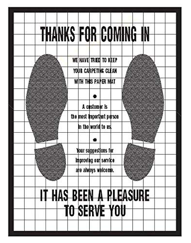 AutoMat Plastic Coated Disposable Paper Car Floor Mats - 500 Pack | Waterproof & Durable for Auto Shops, Car Washes & Detailing | Bulk Automotive Floor Protection