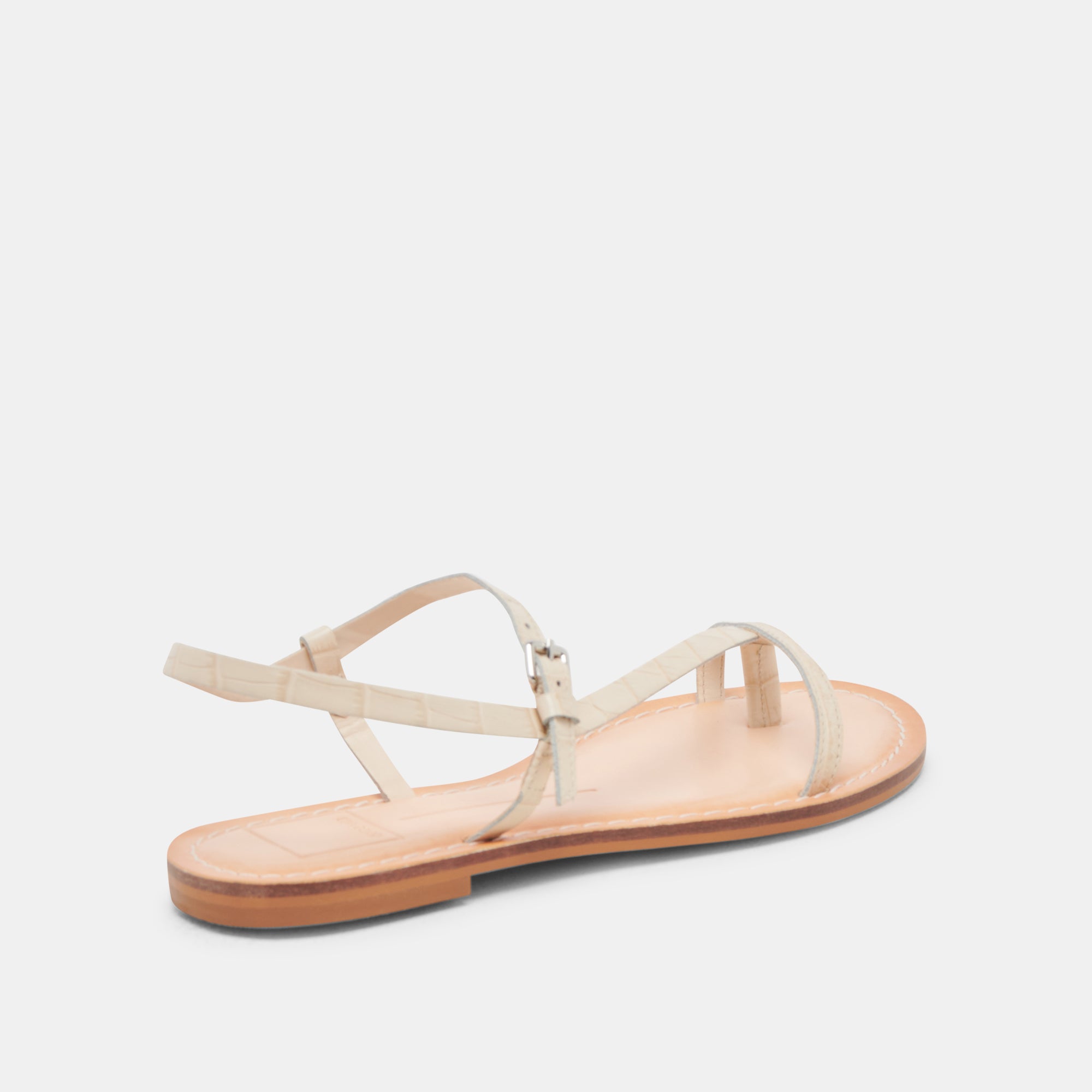 WANDRE Leather Sandals for Women - Bone Embossed Design, Comfortable & Stylish Footwear for Summer, Beach, and Casual Outings