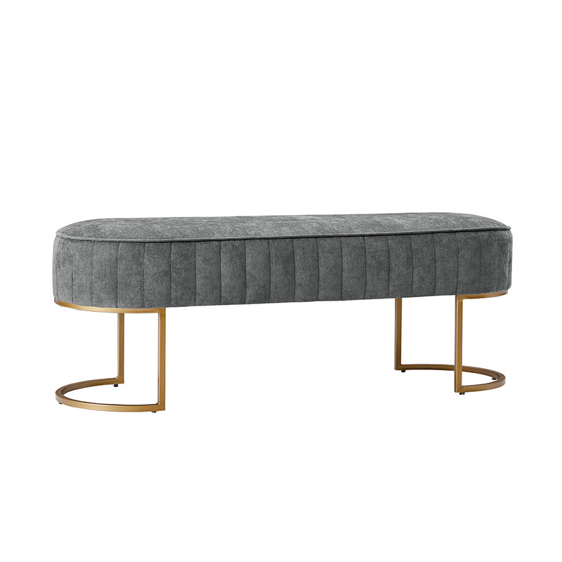 Damian Entryway Bench with Storage & Sturdy Metal Base - Modern Hallway Shoe Bench for Entryway, Living Room & Bedroom - Perfect for Organizing Shoes, Hats & Bags