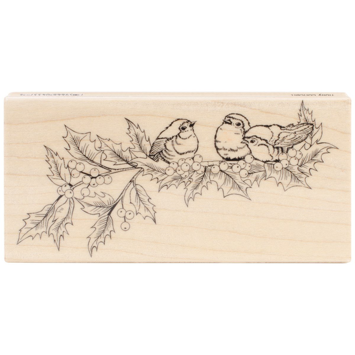 Penny Black Holly Concert Wood-Mounted Stamps for Card Making & Scrapbooking - Premium Rubber Stamps for DIY Crafts, Holiday Greetings & Handmade Stationery