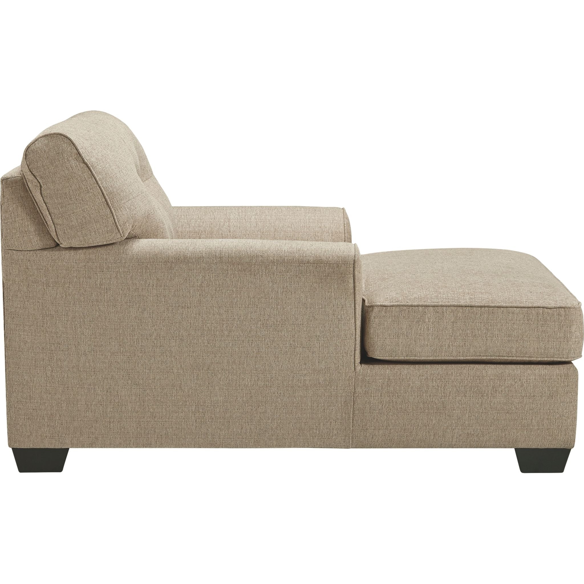 Ardmead Chaise Lounge in Putty - Modern Accent Chair for Living Room, Bedroom, or Office - Perfect for Relaxing, Reading, and Lounging