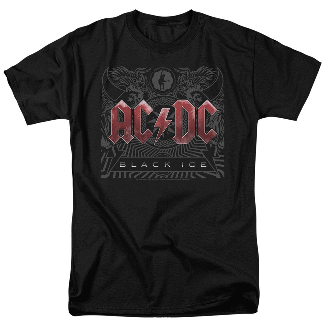 ACDC Black Ice Rock Album T-Shirt & Stickers Bundle - Vintage Band Merchandise for Concerts & Music Fans | Perfect Gift for Rock Lovers