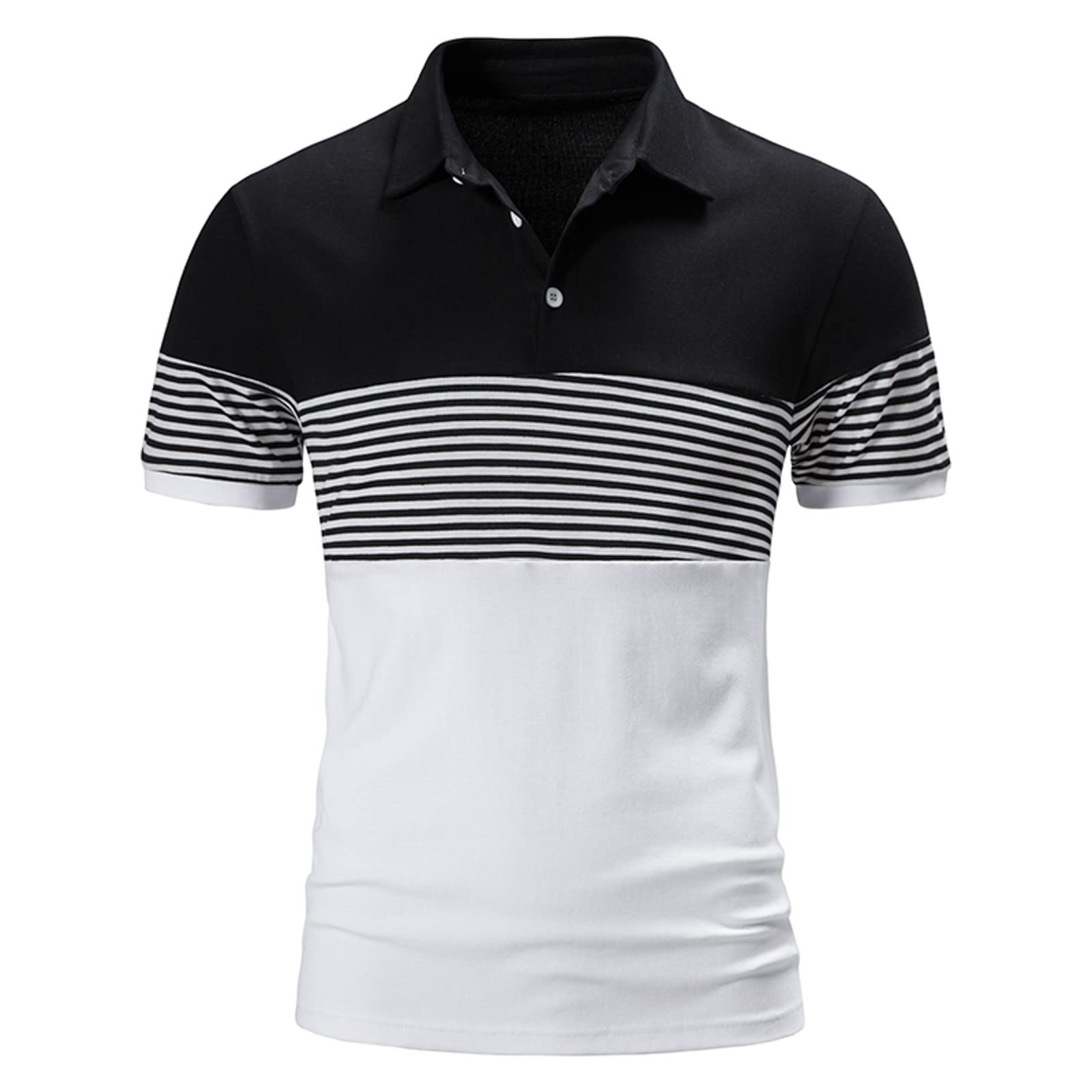 Men's Golf Polo Shirt - Short Sleeve Muscle Fit Cotton Business Casual Shirt | Breathable & Comfortable for Golf, Office & Outdoor Activities