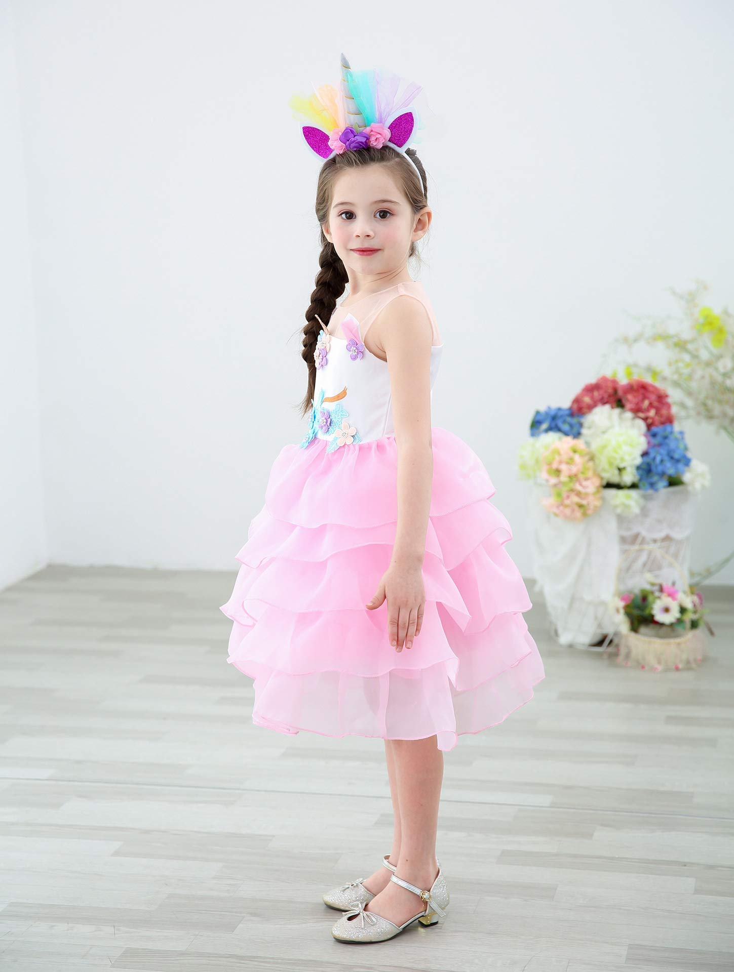 Unicorn Costume for Girls - Cute Princess Party Dress with Tutu Skirt for Pageants, Birthday & Special Occasions | Kids Fancy Ball Gown for Dress-Up Play & Photo Shoots