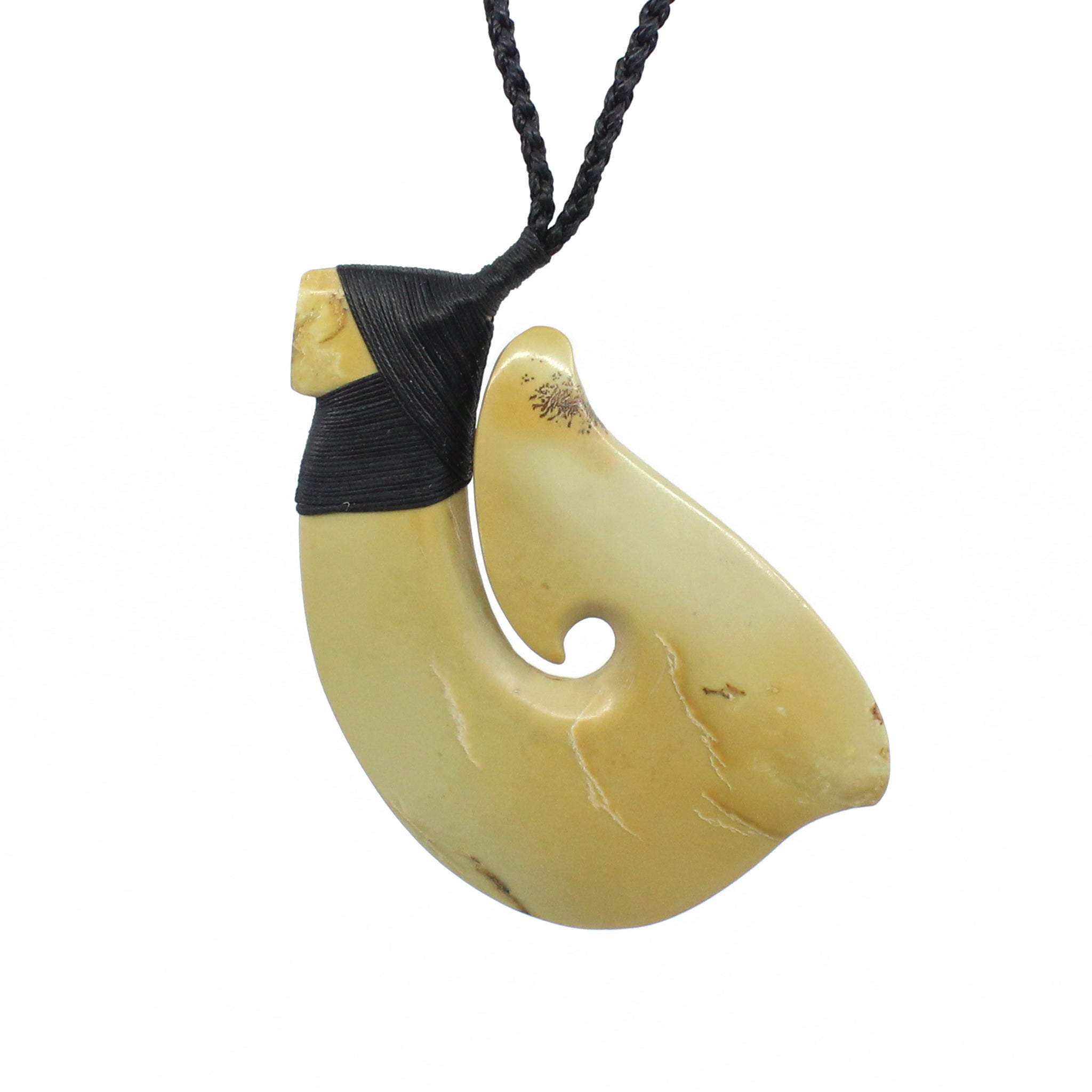 Authentic Hei Matau Pounamu Greenstone Pendant - Handcrafted Maori Fish Hook Necklace by Alex Sands | Perfect for Cultural Gifts, Spiritual Protection & Unique Jewelry Collections