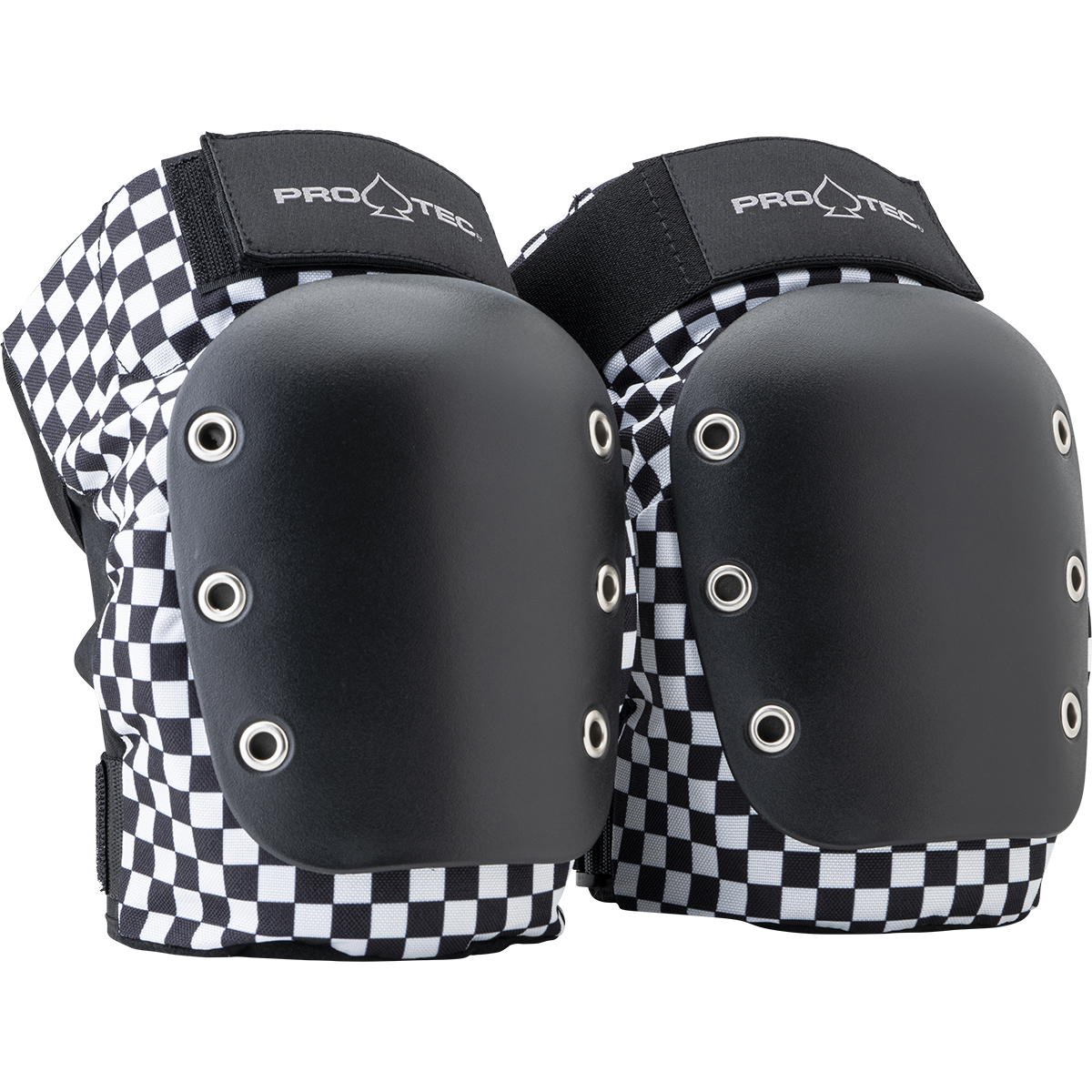STREET KNEE PAD - Open Back Checker Design for Skateboarding, Cycling & Extreme Sports Protection