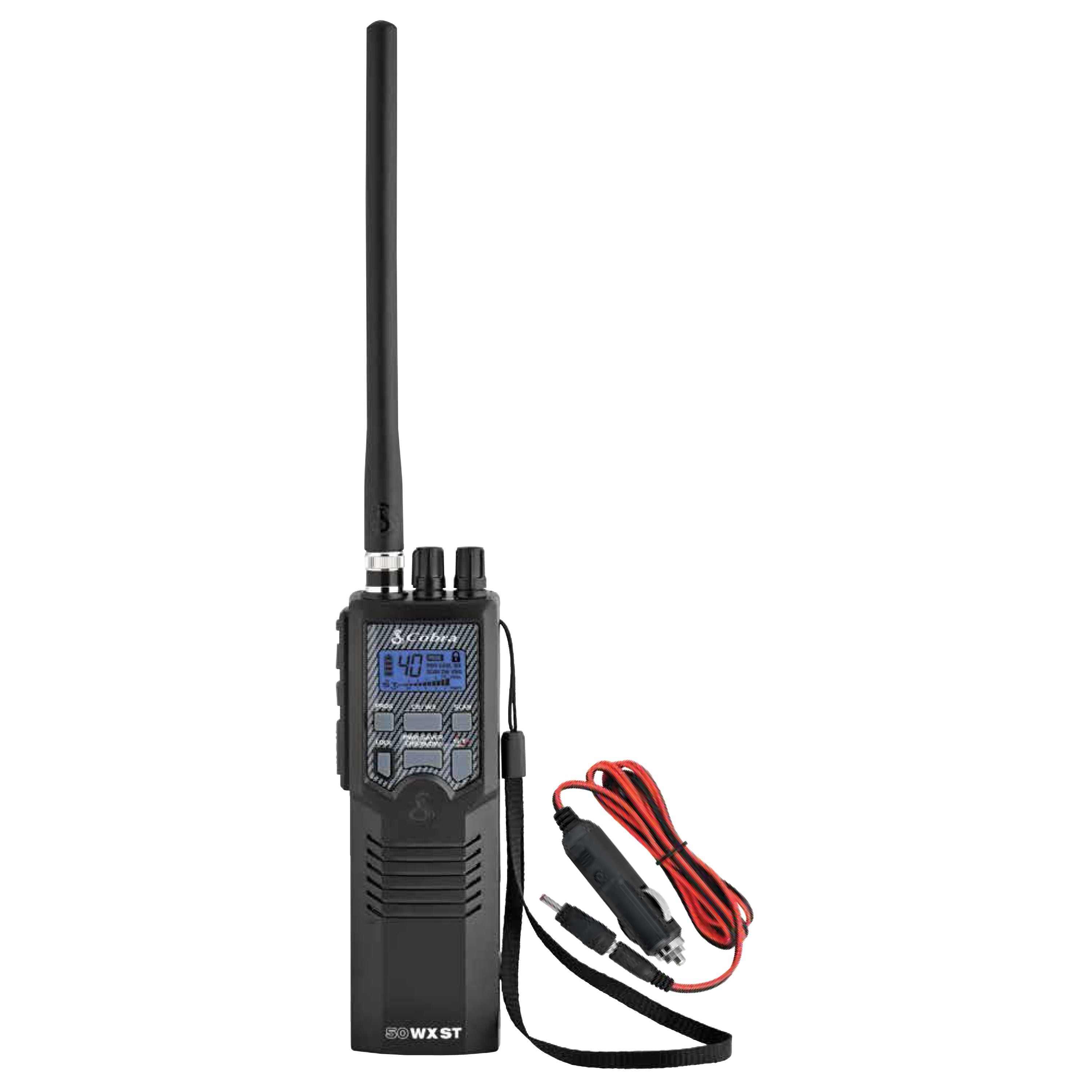 Cobra HH 50 WX ST Handheld CB Radio - 40-Channel Compact Walkie Talkie with NOAA Weather Alerts & Emergency Scan for Truckers, RV, Camping & Outdoor Adventures