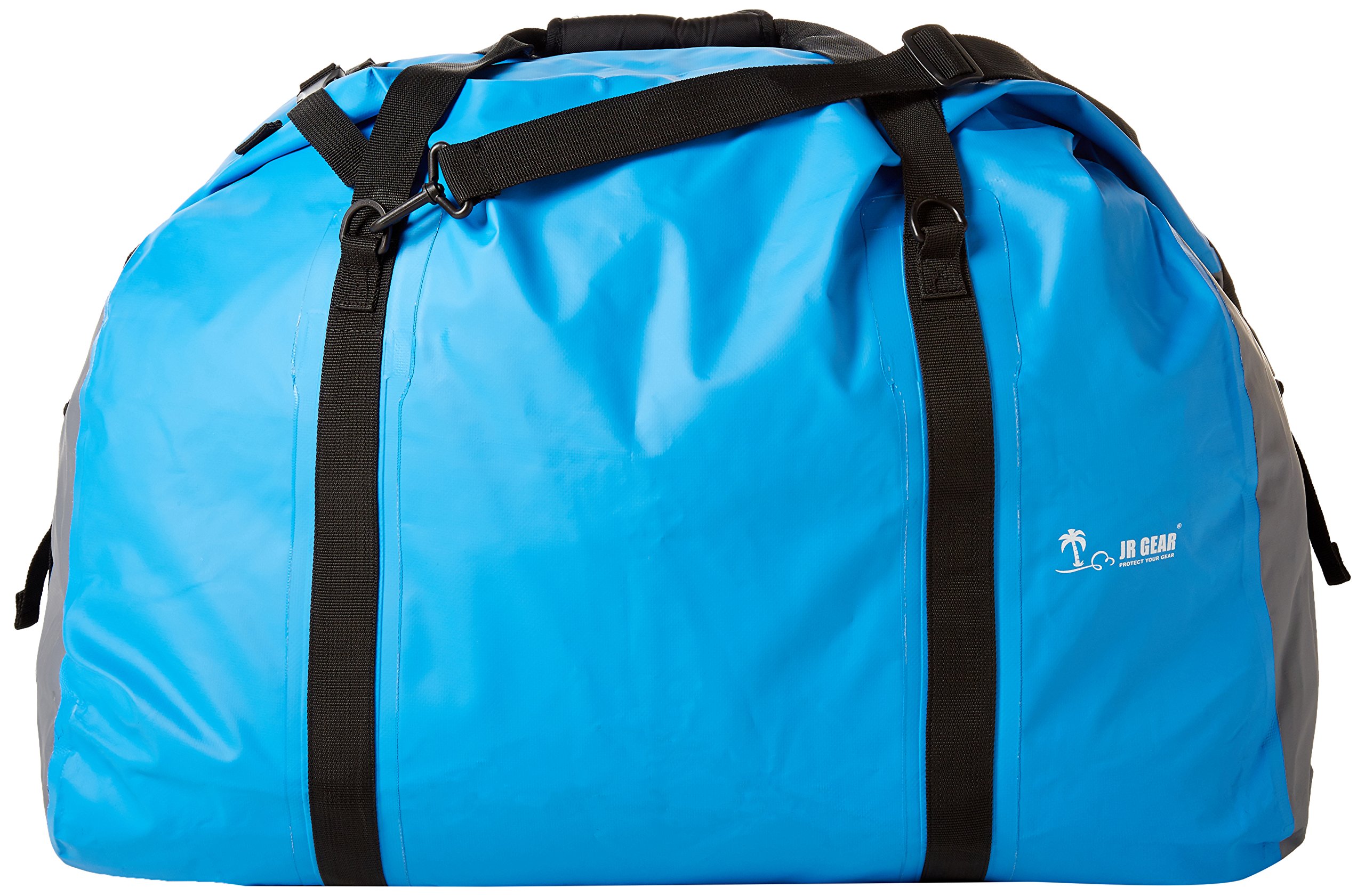JR Gear Heavy Duty Waterproof Roll-Top Vinyl Duffel Bag - Travel, Camping & Gym Duffle for Men & Women - Water-Resistant Sports Gear Bag for Outdoor Adventures