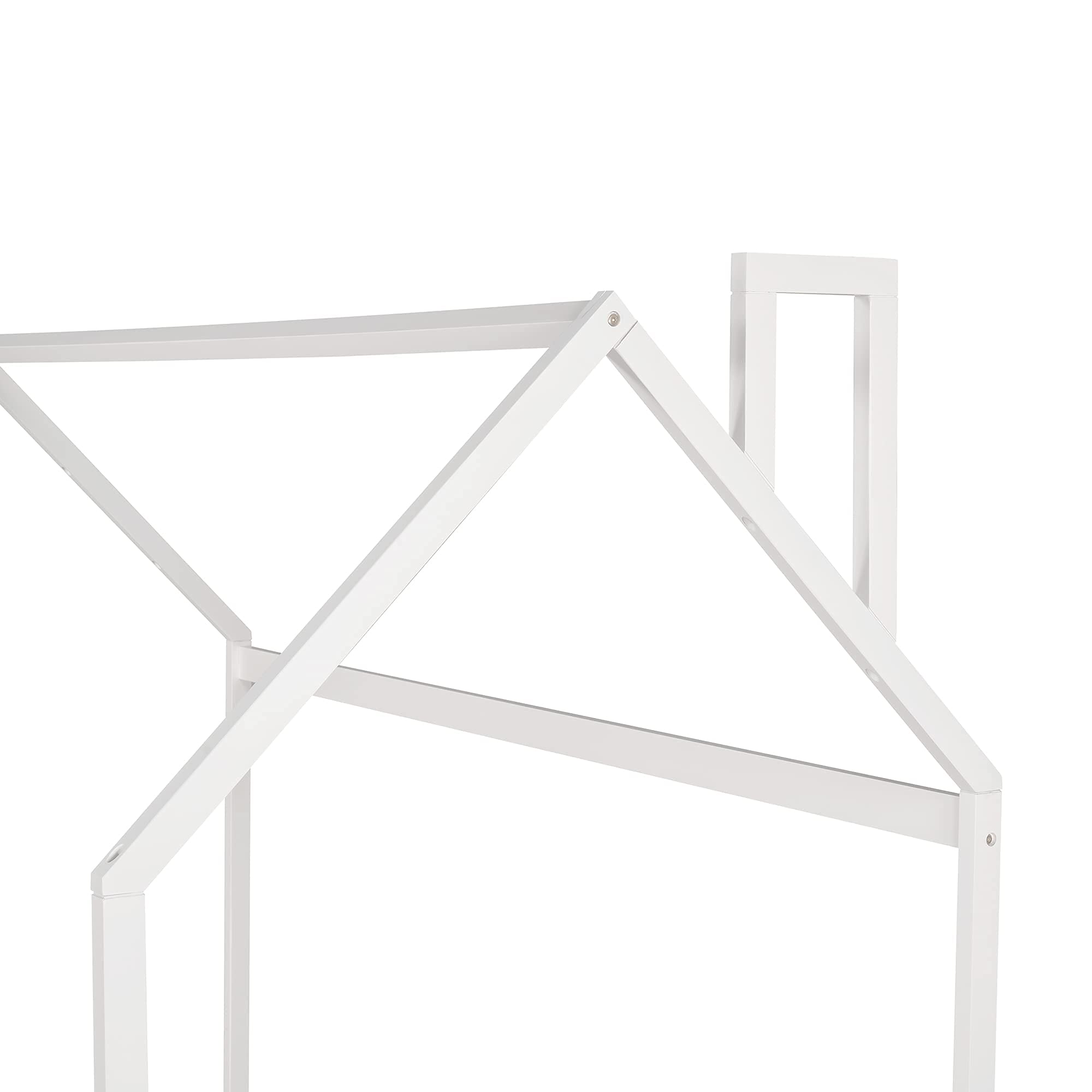 MERITLINE Twin Size House Bed Frame with Roof - Sturdy Wooden Loft Bed for Kids & Teens, Requires Box Spring - Perfect for Bedrooms, Playrooms & Dorm Decor