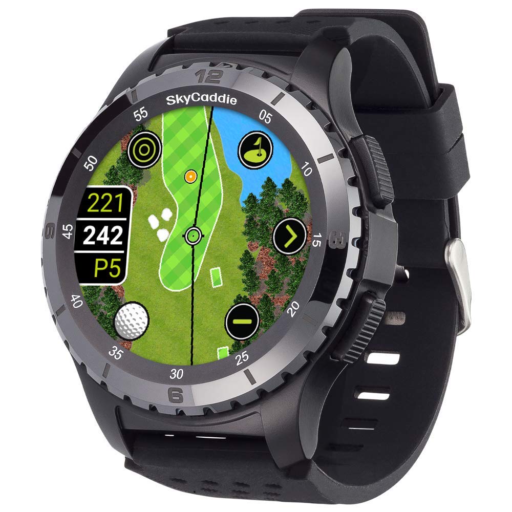 SkyCaddie LX5C Golf GPS Watch with Ceramic Bezel - Black | Accurate Yardage Measurements for Golfers | Perfect for Course Play & Practice Sessions