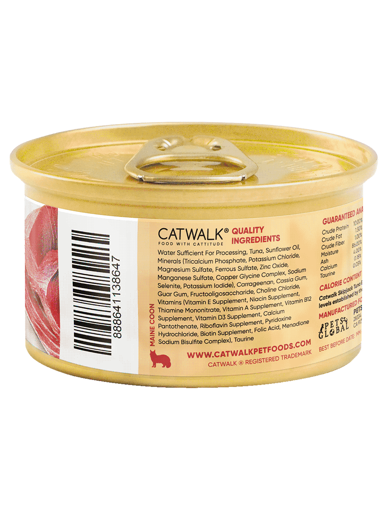 Premium Catwalk Skipjack Tuna Entrée in Aspic - Grain-Free Wet Cat Food (80g) - Delicious & Nutritious Meal for Adult Cats - Perfect for Special Occasions & Picky Eaters