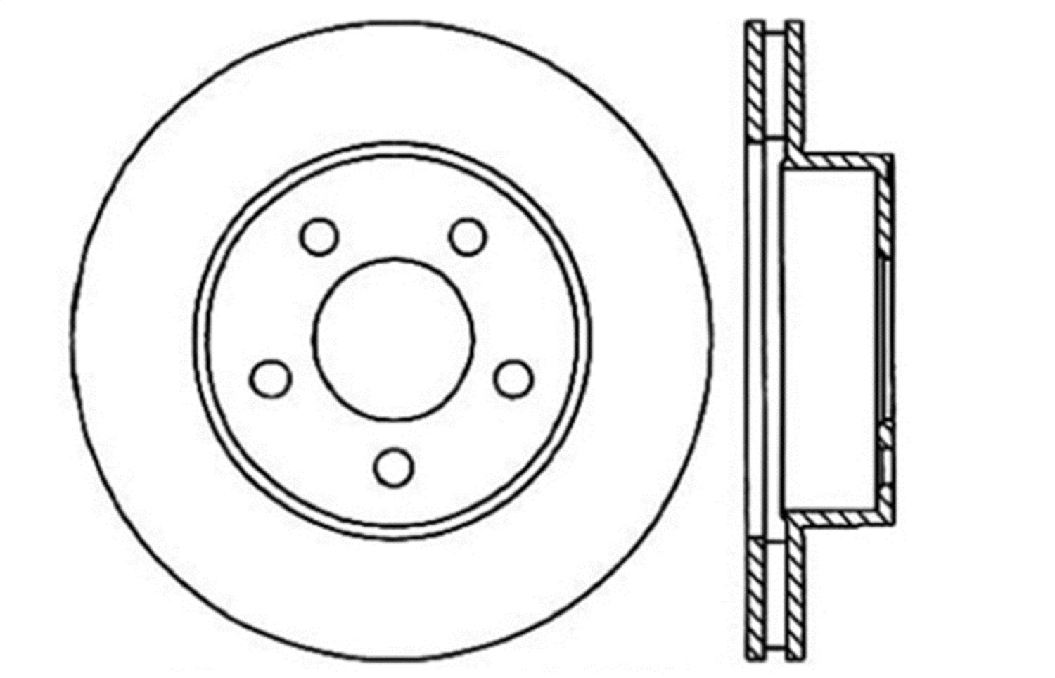 StopTech 128.65054R Sport Cross Drilled Brake Rotor - Front Right | High-Performance Braking for Sports Cars & Track Use