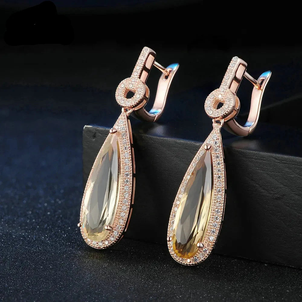 Elegant Water Drop Earrings for Women - Dainty Dangling Jewelry Gift for Her - Perfect for Weddings, Parties & Everyday Wear