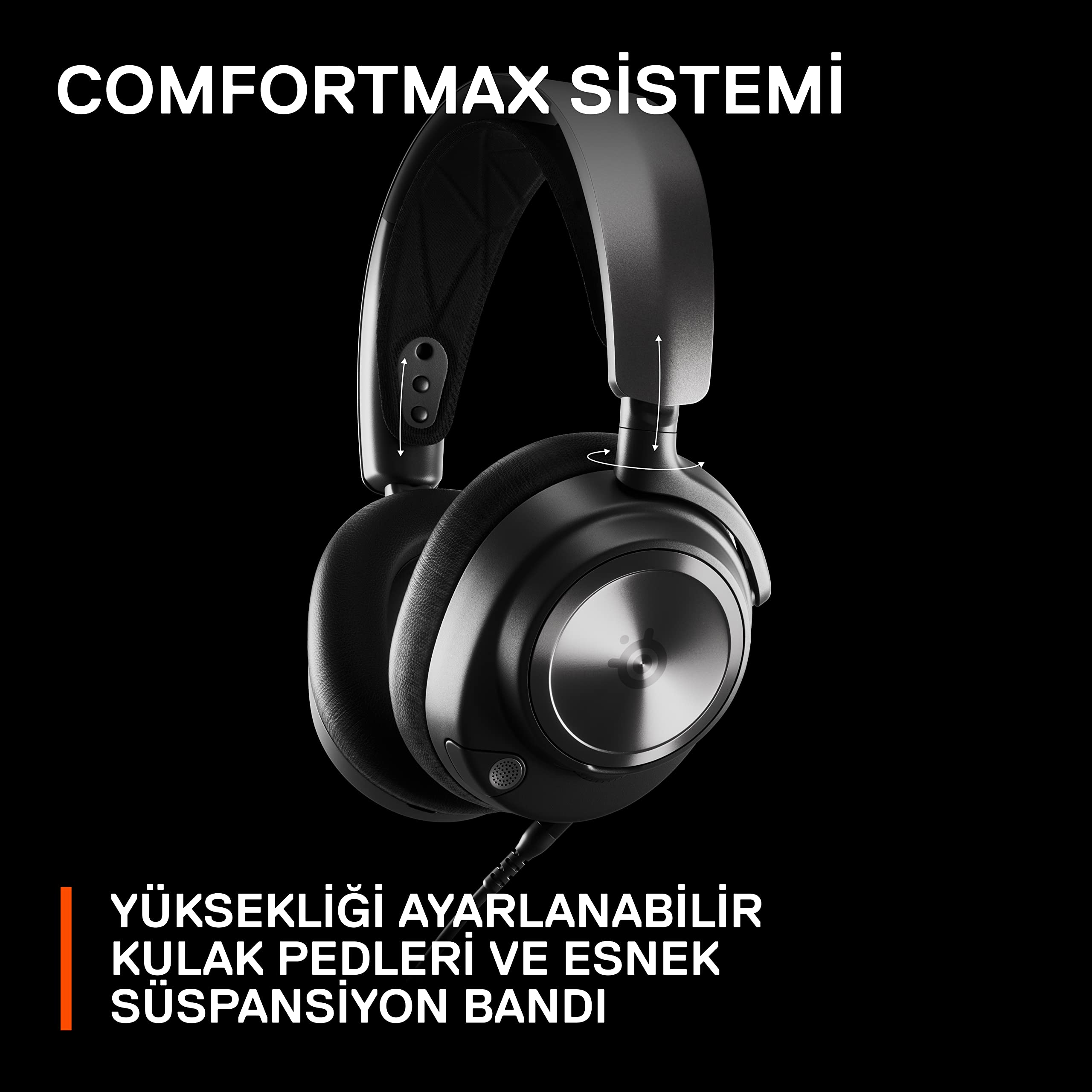 SteelSeries Arctis Nova Pro Multi-System Gaming Headset with Hi-Fi Drivers, Hi-Res Audio & 360° Spatial Sound | GameDAC Gen 2 | ESS Sabre Quad-DAC | Retractable Mic | for PC, PS5, PS4, Nintendo Switch | Perfect for Competitive Gaming & Immersive Entertainment