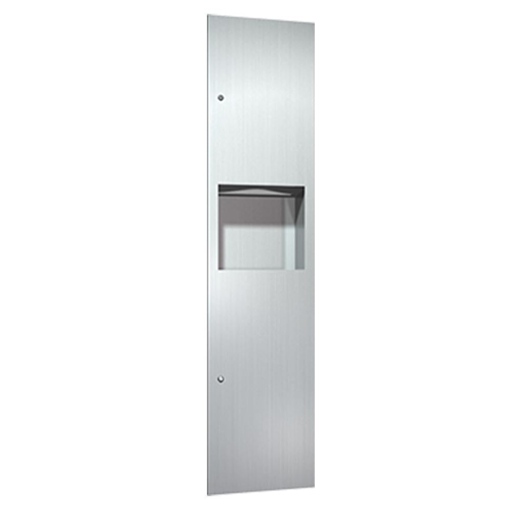 Simplicity Paper Towel Dispenser with Removable Waste Receptacle - Recessed Satin Finish for Restrooms, Kitchens & Commercial Spaces - ASI 6467