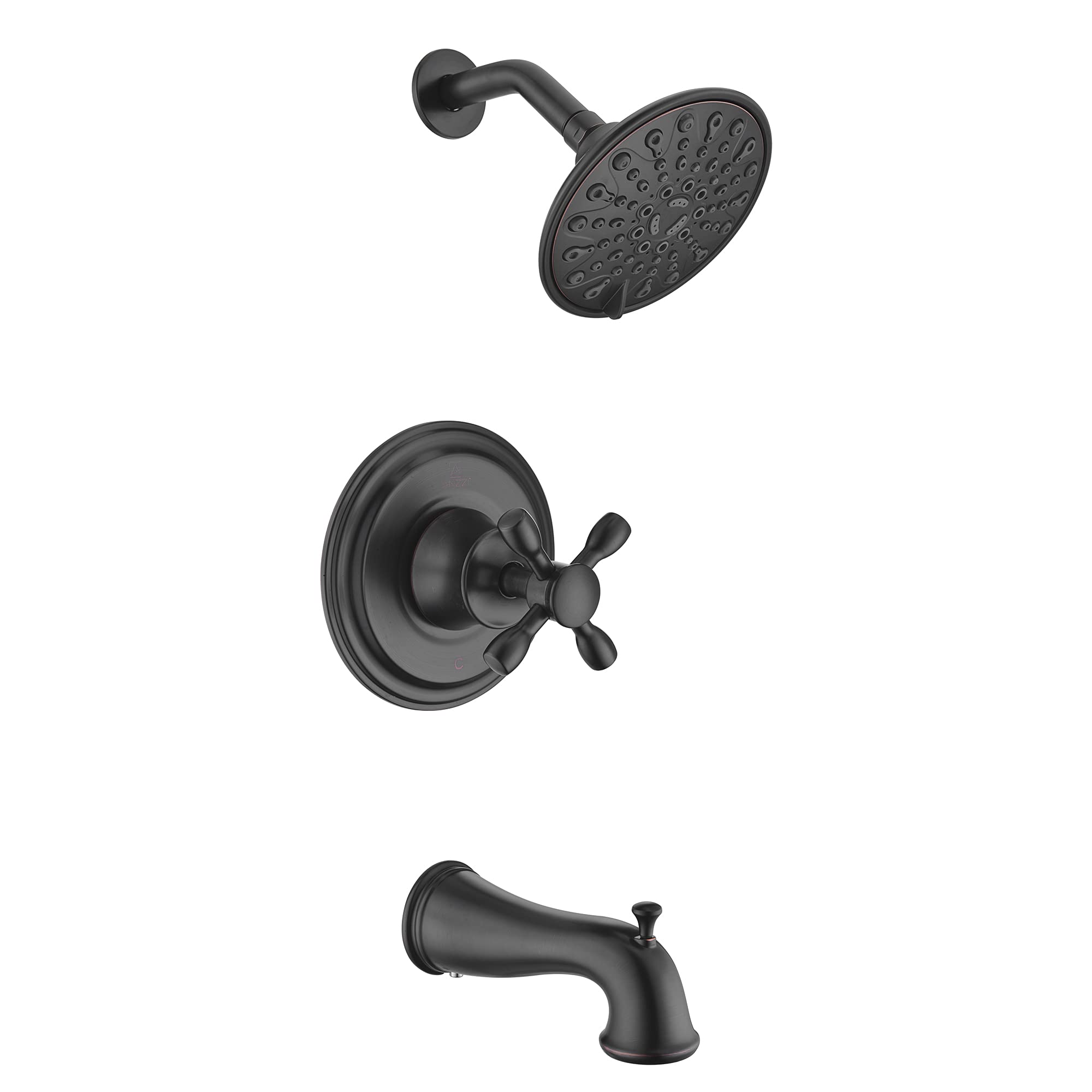 ANZZI Mesto Luxury Single Handle Wall Mounted Shower System - Oil Rubbed Bronze Rain Shower Head, Valve & Tub Faucet Combo Set for Bathroom (SH-AZ035) | Perfect for Modern Master Bathrooms & Spa-Like Shower Experience