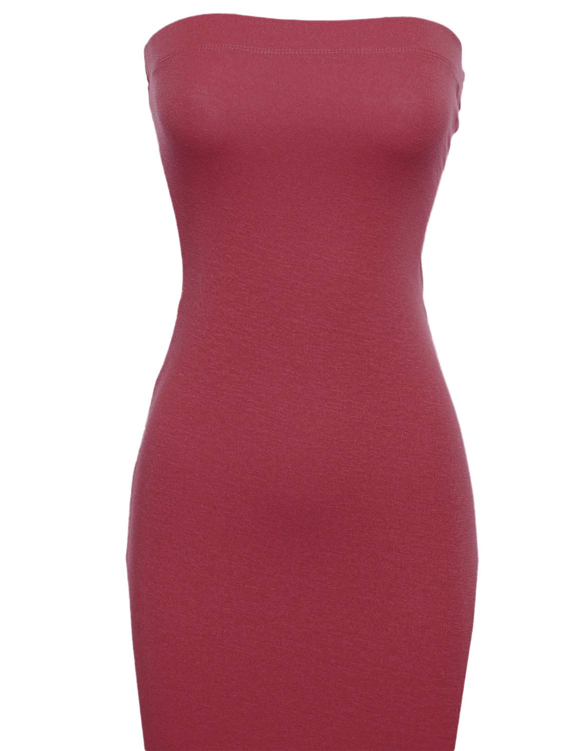 Emma Women's Sexy Comfortable Tube Top Bodycon Midi Dress - Perfect for Date Night, Cocktail Parties & Summer Vacations