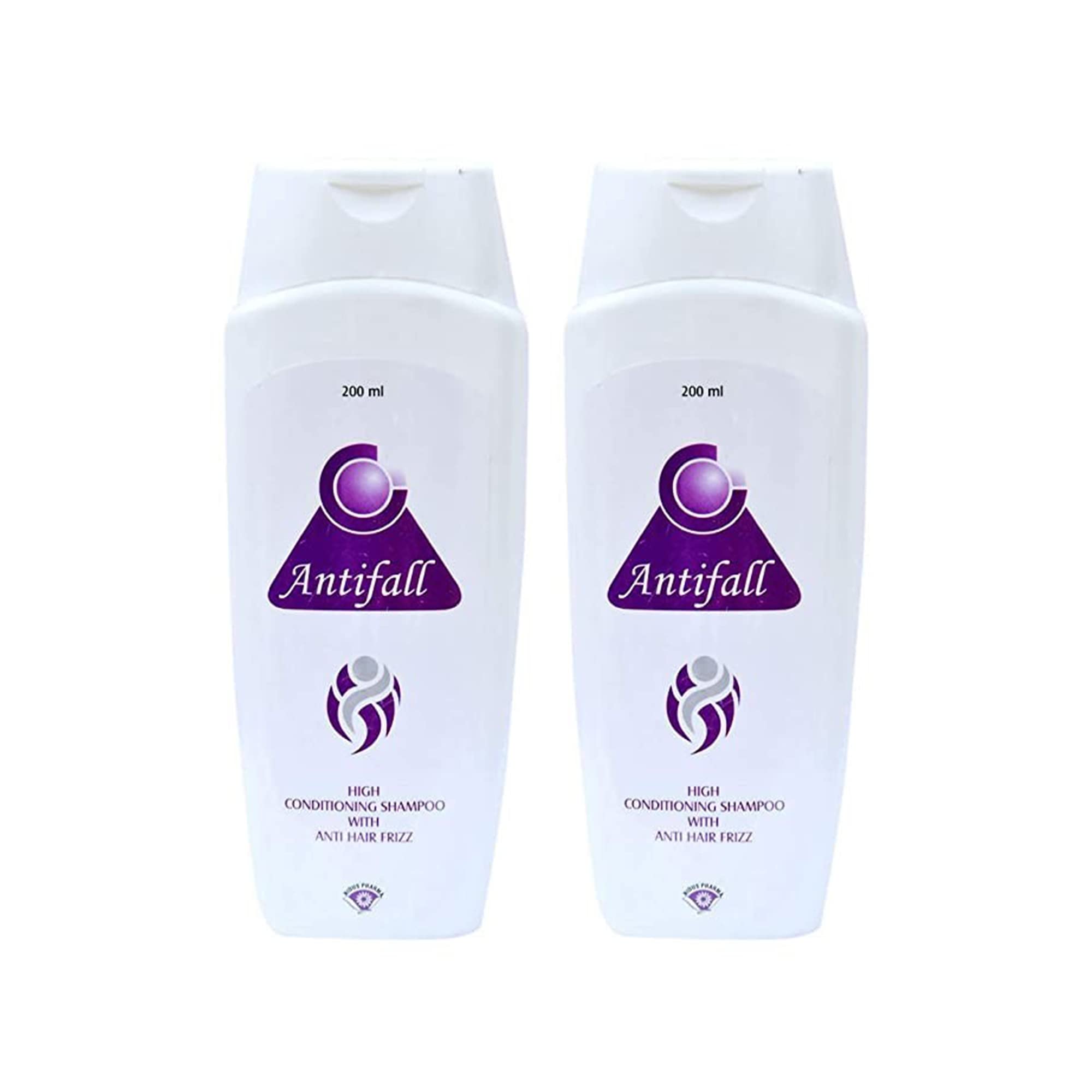 Anti-Fall & High Conditioning Shampoo for Frizzy Hair - 2 Pack | Reduces Hair Loss, Nourishes & Smooths Dry Damaged Hair - Perfect for Daily Use at Home or Salon