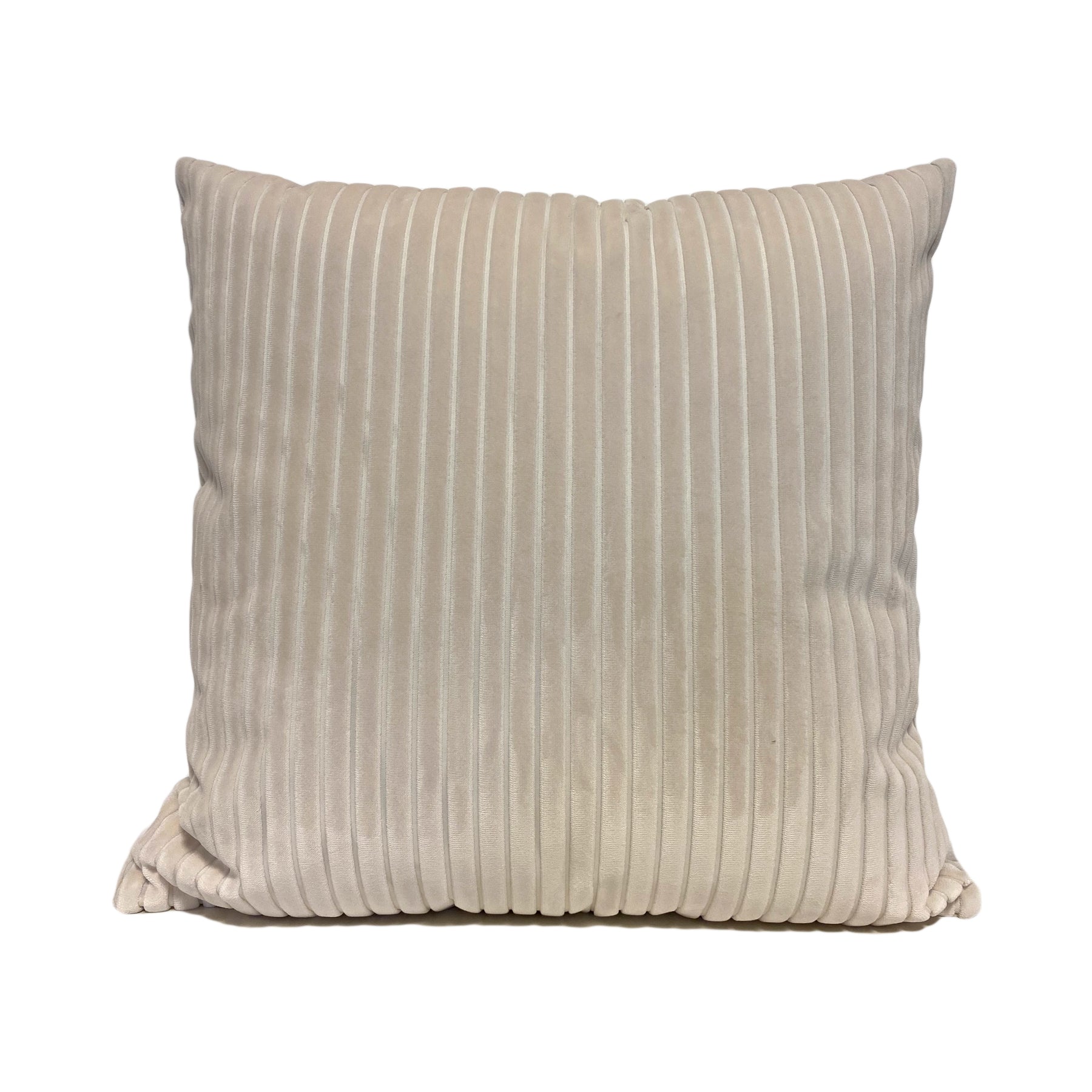 Postrio Ivory Velvet Throw Pillow 20x20 Inches - Soft Luxury Decorative Cushion for Sofa, Bed, Living Room & Home Decor