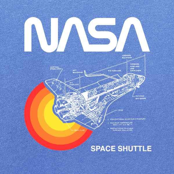 NASA Space Shuttle Graphic Tee for Men & Women - Astronaut Crew Neck T-Shirt with Detailed Spacecraft Diagram - Perfect for Astronomy Lovers, Science Gifts & Casual Wear