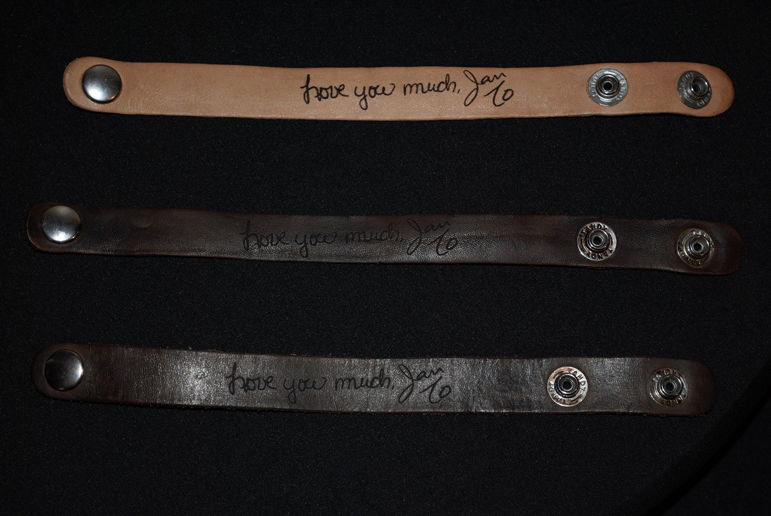 Personalized Laser Engraved Leather Bracelets for Men & Women - Custom Name & Date - Perfect for Anniversaries, Weddings, Gifts & Special Occasions