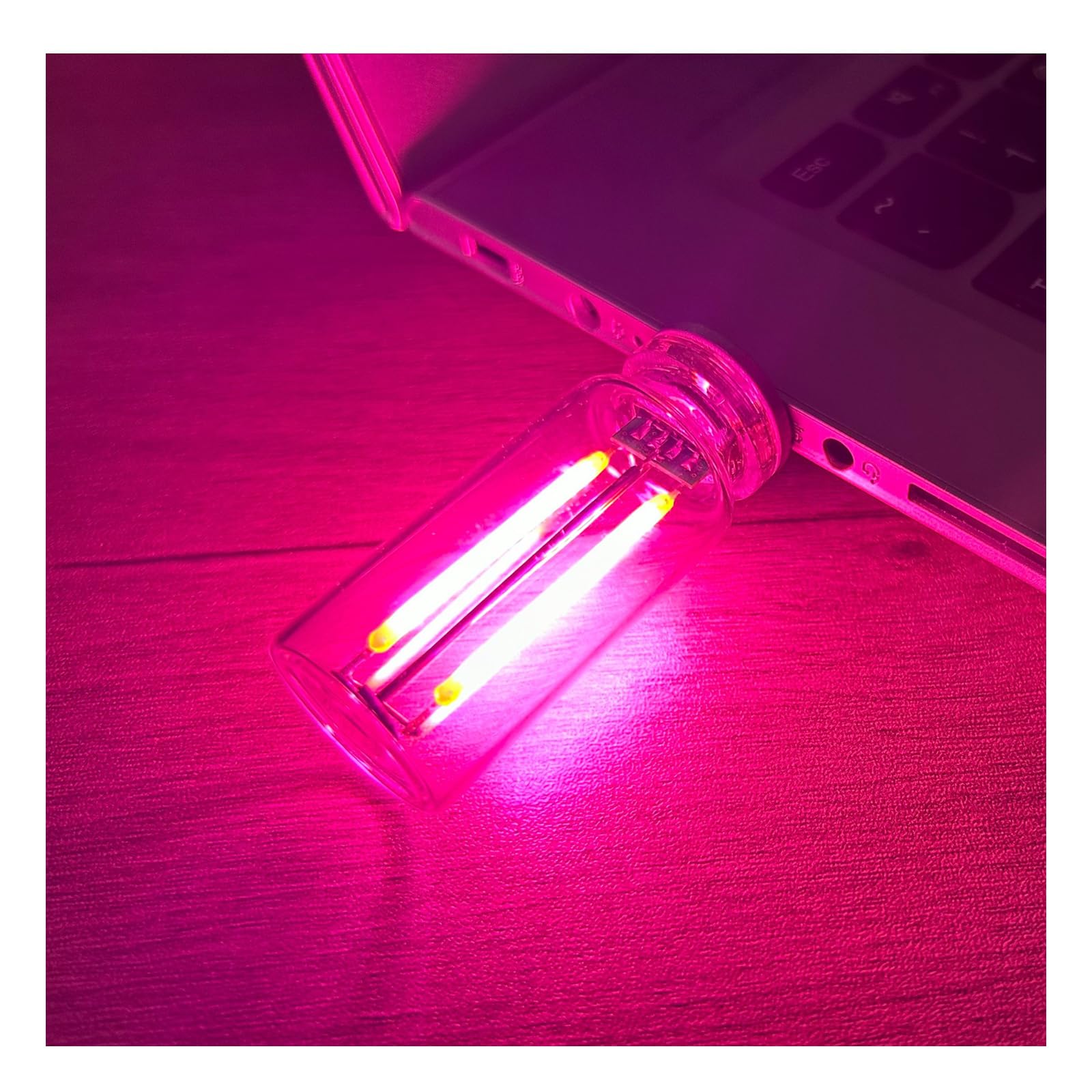 Retro USB LED Car Interior Atmosphere Lights - Touch Control Multi-Color Ambient Night Light for Cars, Bedrooms & Home Decor (Pink) | Perfect for Mood Lighting, Parties & Relaxation