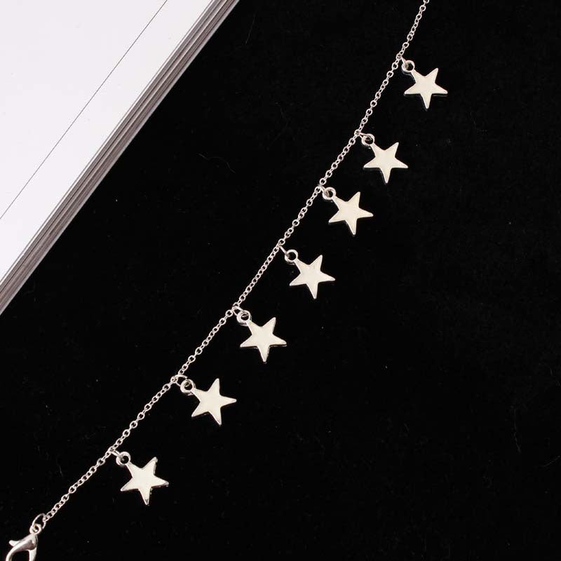 Glowing Star Ankle Bracelet - Shimmering Foot Jewelry for Women, Perfect for Parties, Festivals, and Beach Vacations