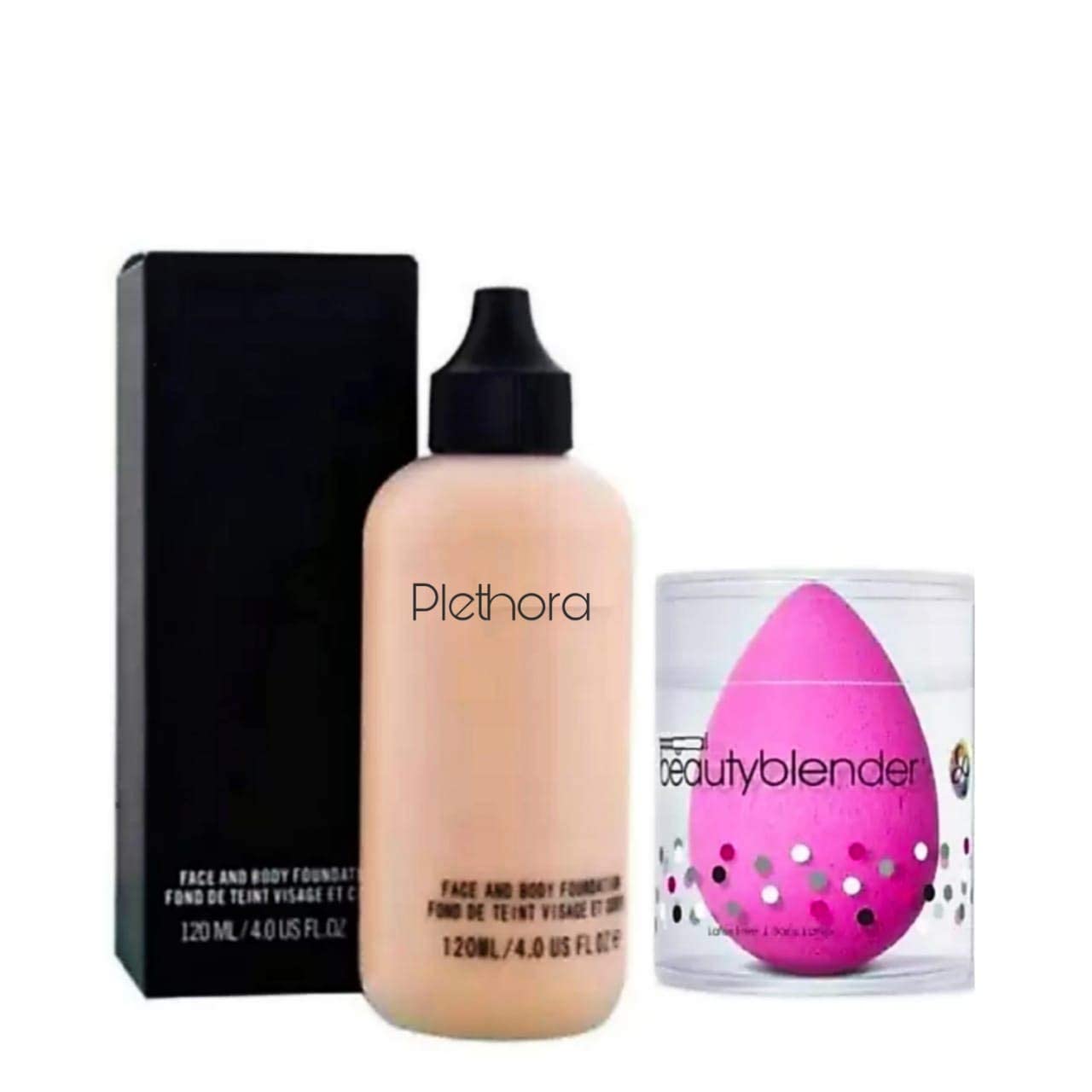 MASTADI Studio Finish Full Coverage Makeup Foundation for Face & Body - All Skin Tones - 120ml (Pack of 2) with Makeup Sponge Blender (Black) - Perfect for Professional Makeup Artists & Everyday Glam Looks