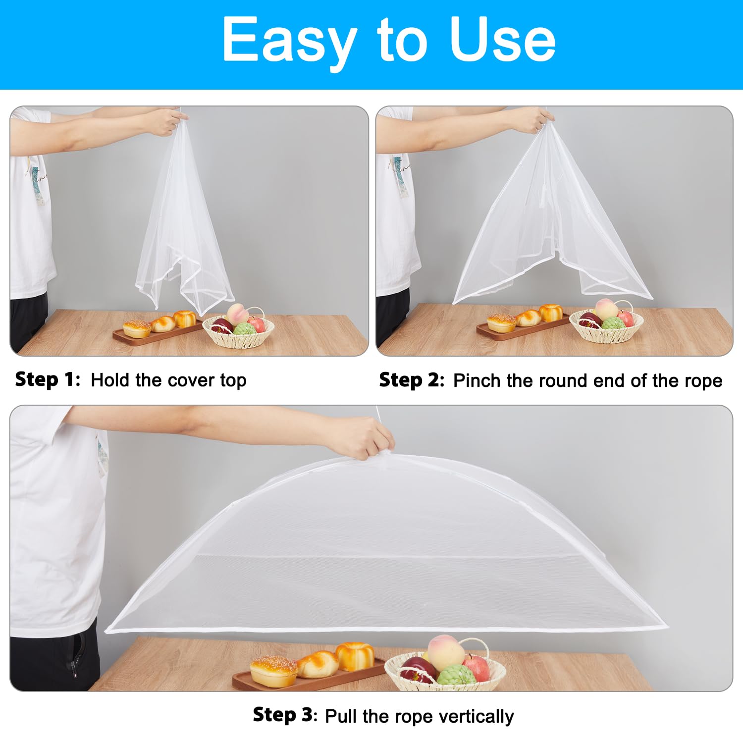 Anpro Extra Large Pop-up Food Cover Tent with 4 Standard Mesh Nets - 40
