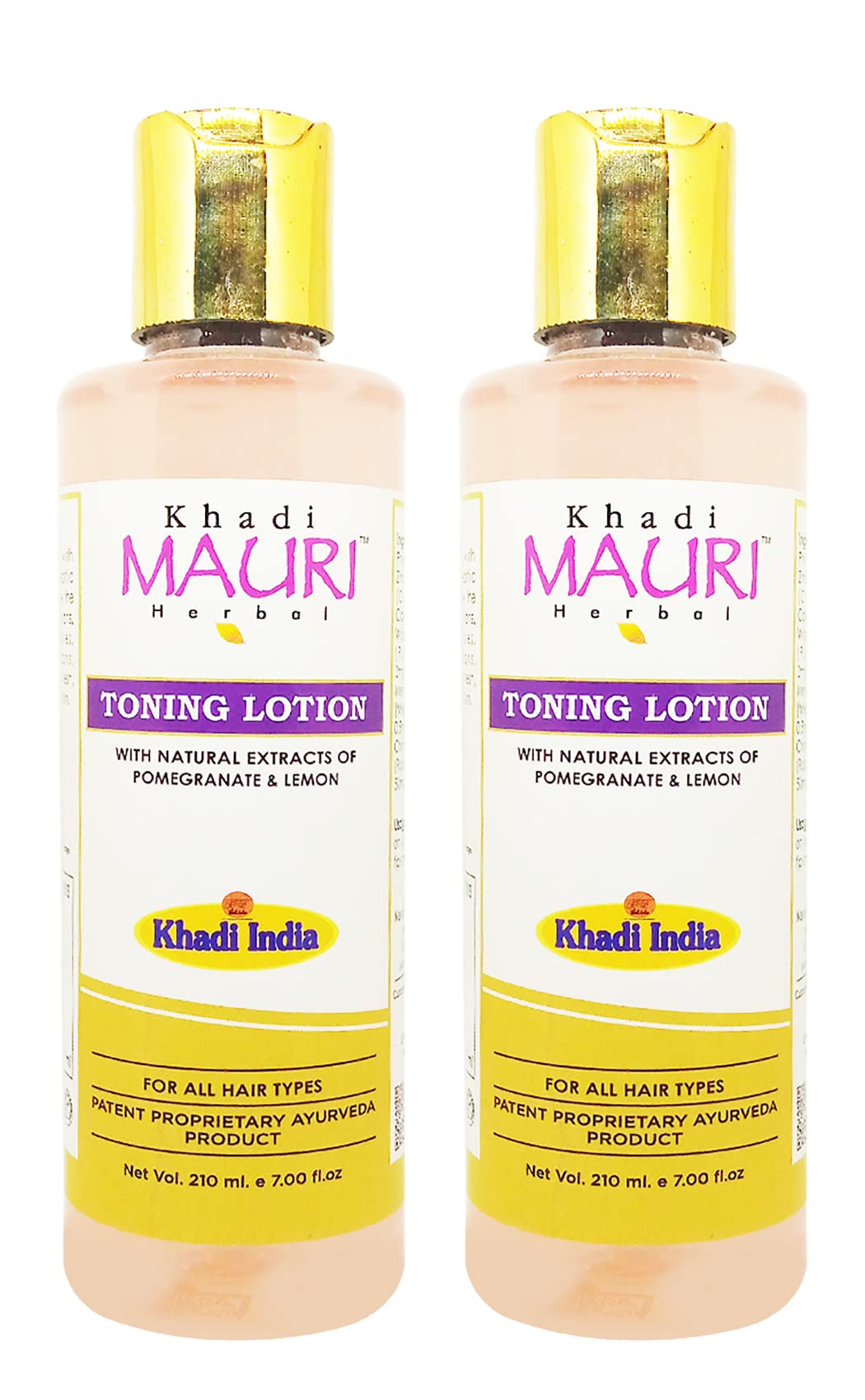 Khadi Mauri Toning Lotion for Face & Body - 2 Pack (420ml Each) | Natural Skin Care for Glowing Complexion | Perfect for Daily Use & Travel