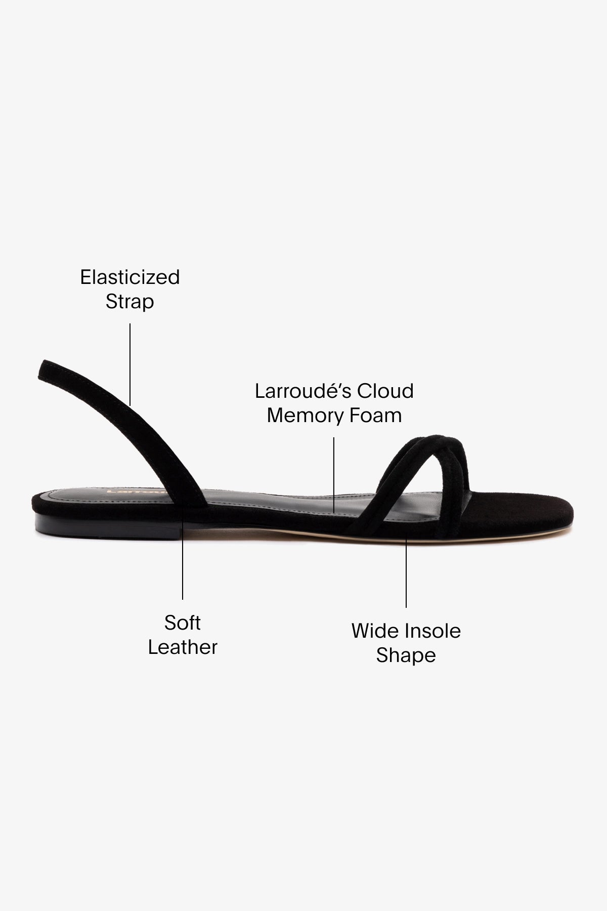 Annie Women's Flat Shoes in Black Suede - Comfortable & Stylish Ballet Flats for Work, Casual Wear & Everyday Outfits