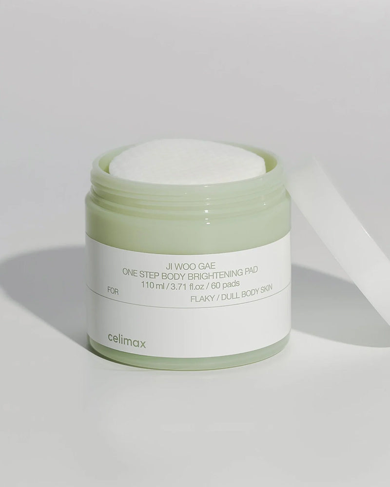 Celimax Jiwoogae One Step Body Brightening Exfoliating Pads - Brighten & Smooth Skin for Radiant Glow | Perfect for Pre-Party Skincare & Summer Body Care