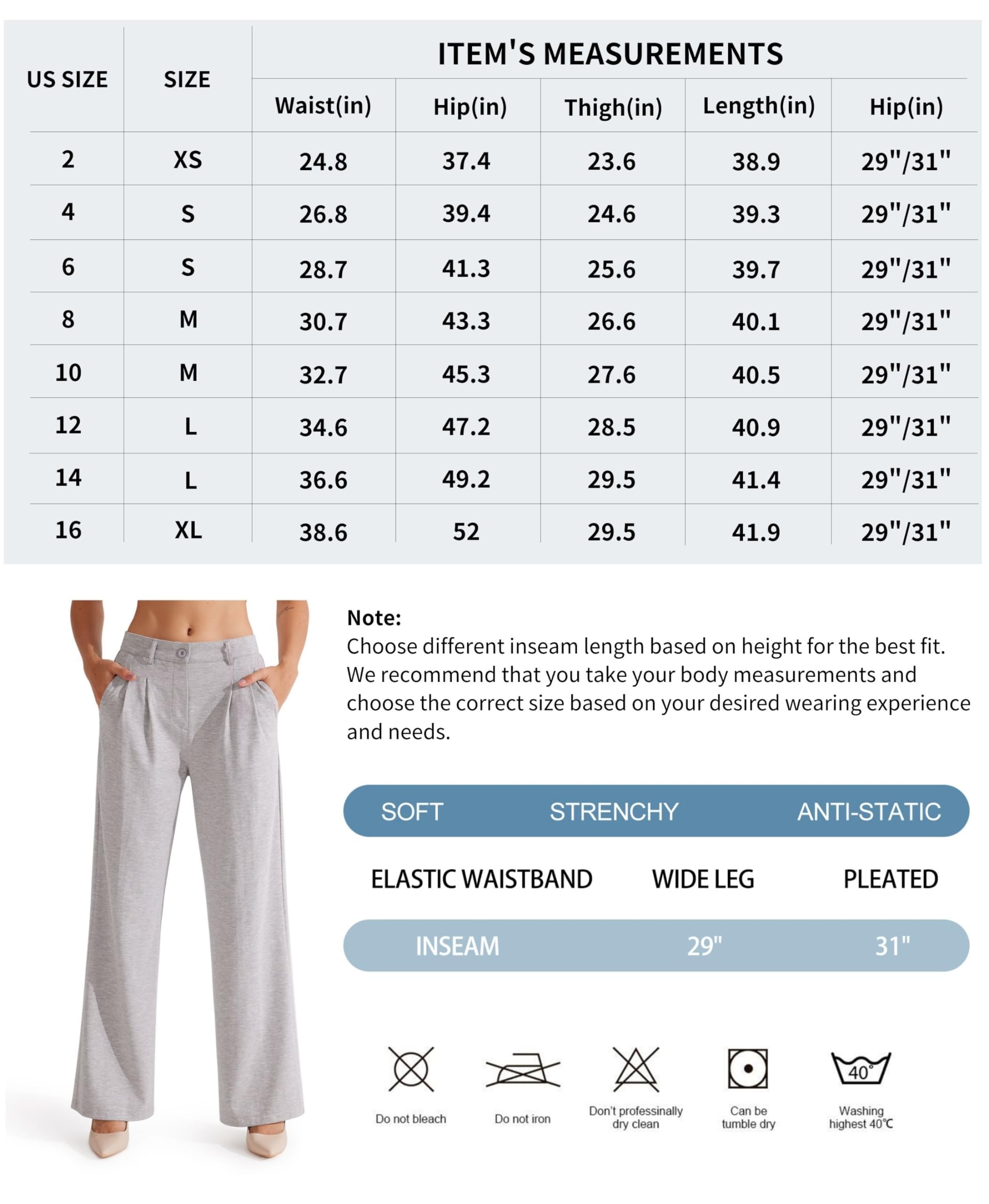 Libin Women's Stretch High Waist Pants - Summer Lightweight Yoga & Dress Pants for Casual Wear