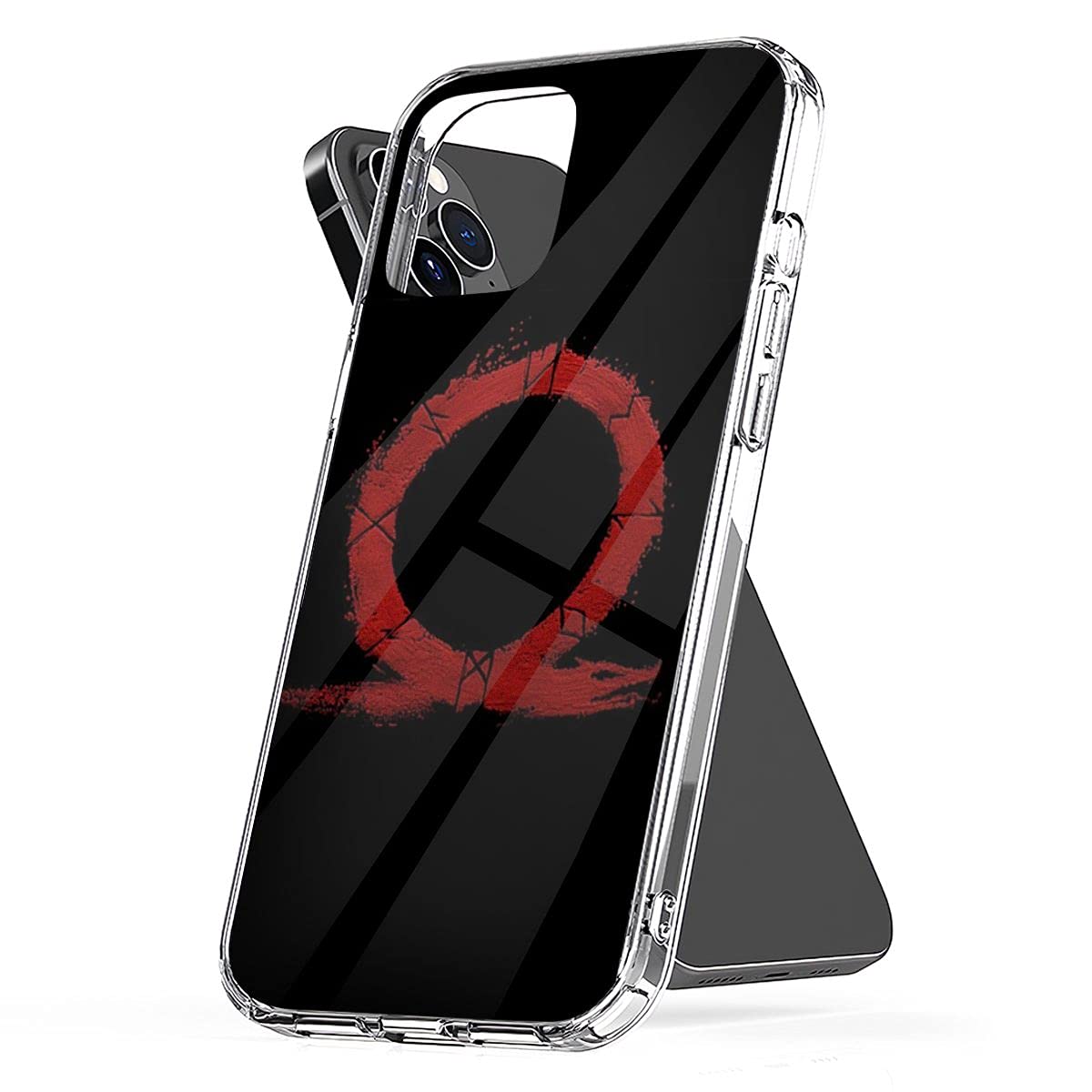 God of War 4 Logo Phone Case - Compatible with iPhone 13/12/11/X/Xs/Xr/8/7/6/6s Plus/Mini/Pro/Max & Samsung Galaxy Note/S9/S10/S20 Ultra/Plus - Clear Protective Cover for Gaming & Daily Use